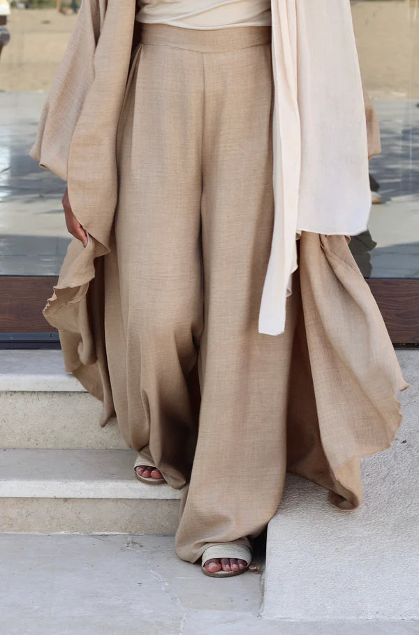 Melissa Set|Cardigan|Pants In Dark-Beige