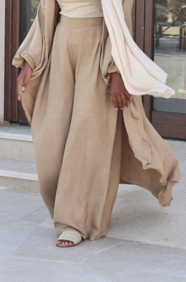 Melissa Set|Cardigan|Pants In Dark-Beige