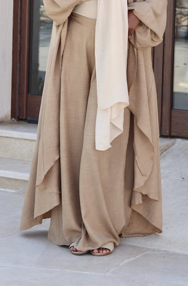Melissa Set|Cardigan|Pants In Dark-Beige