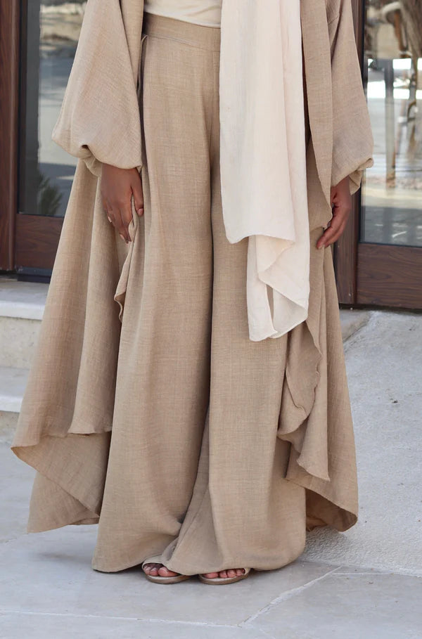 Melissa Set|Cardigan|Pants In Dark-Beige