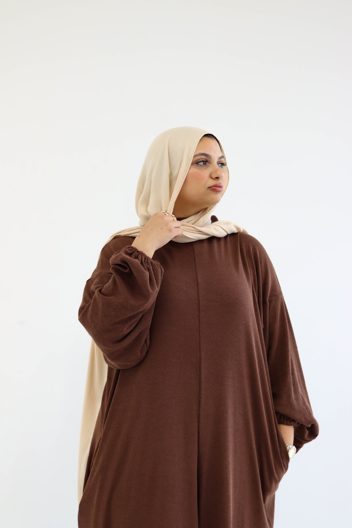 Asiia Set|Cape|Jumpsuit In Brown