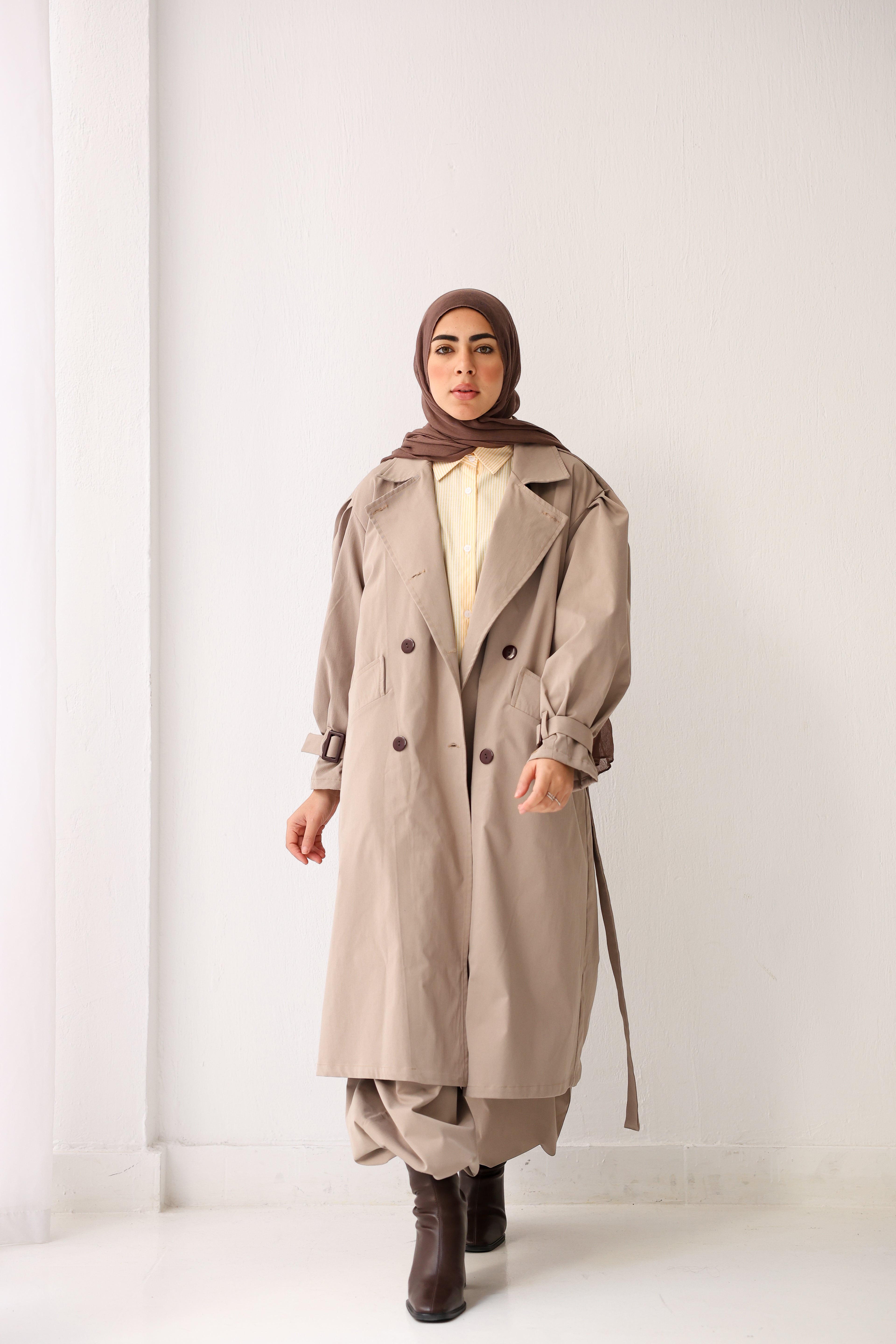 Elara Coat In Cocoa Beige