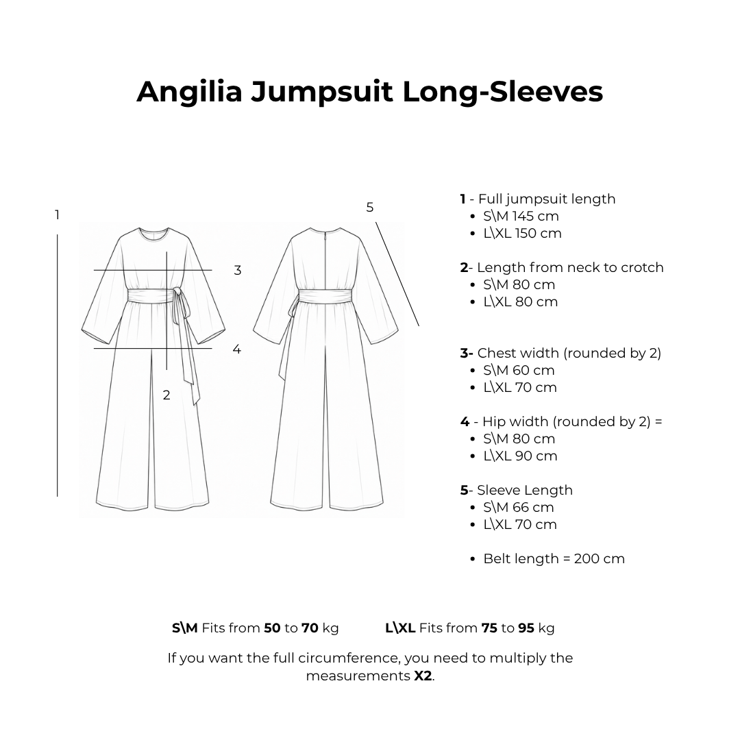 Angilia Jumpsuit Long-Sleeves Pure-Linen