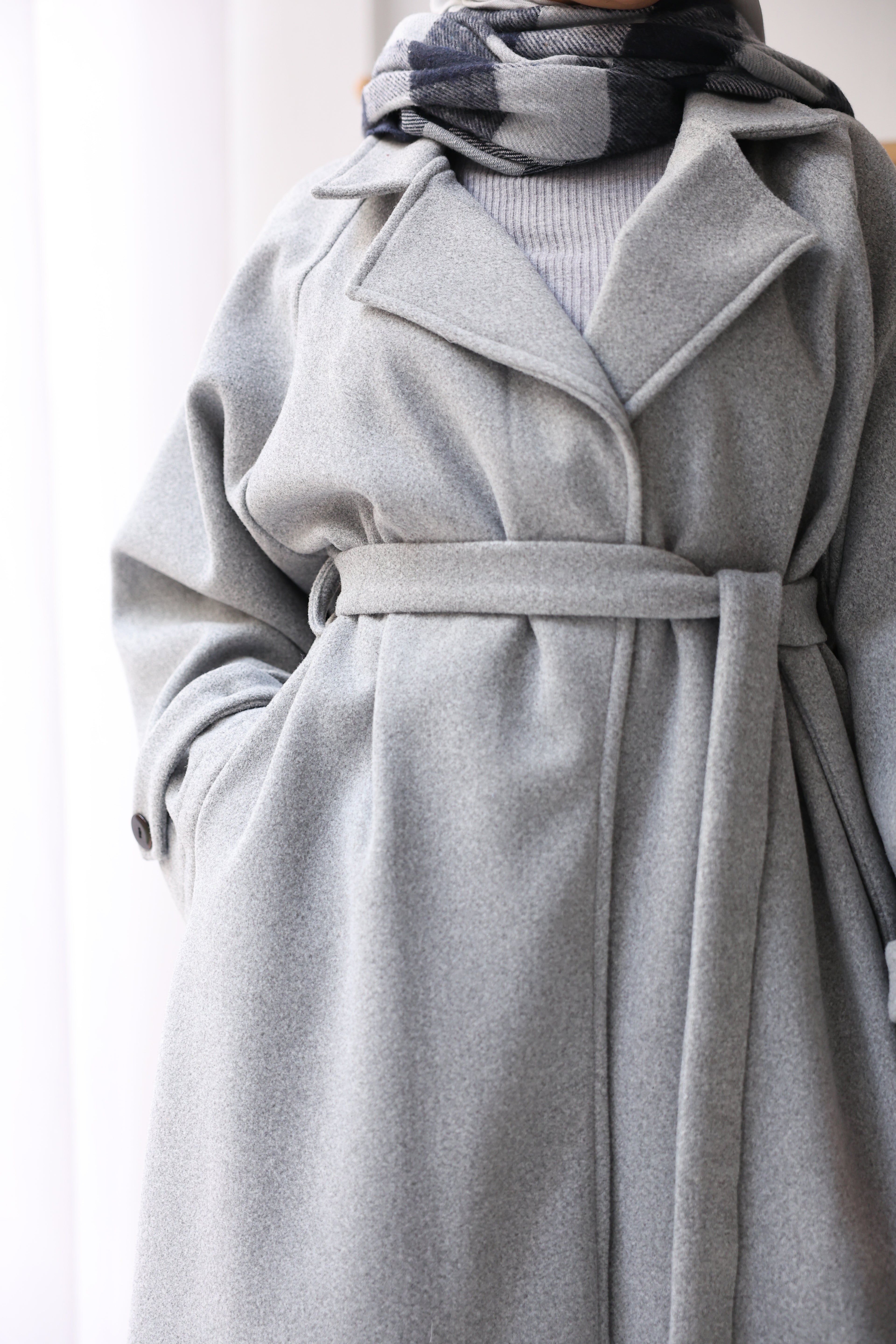 Eloria Coat In Light-Grey