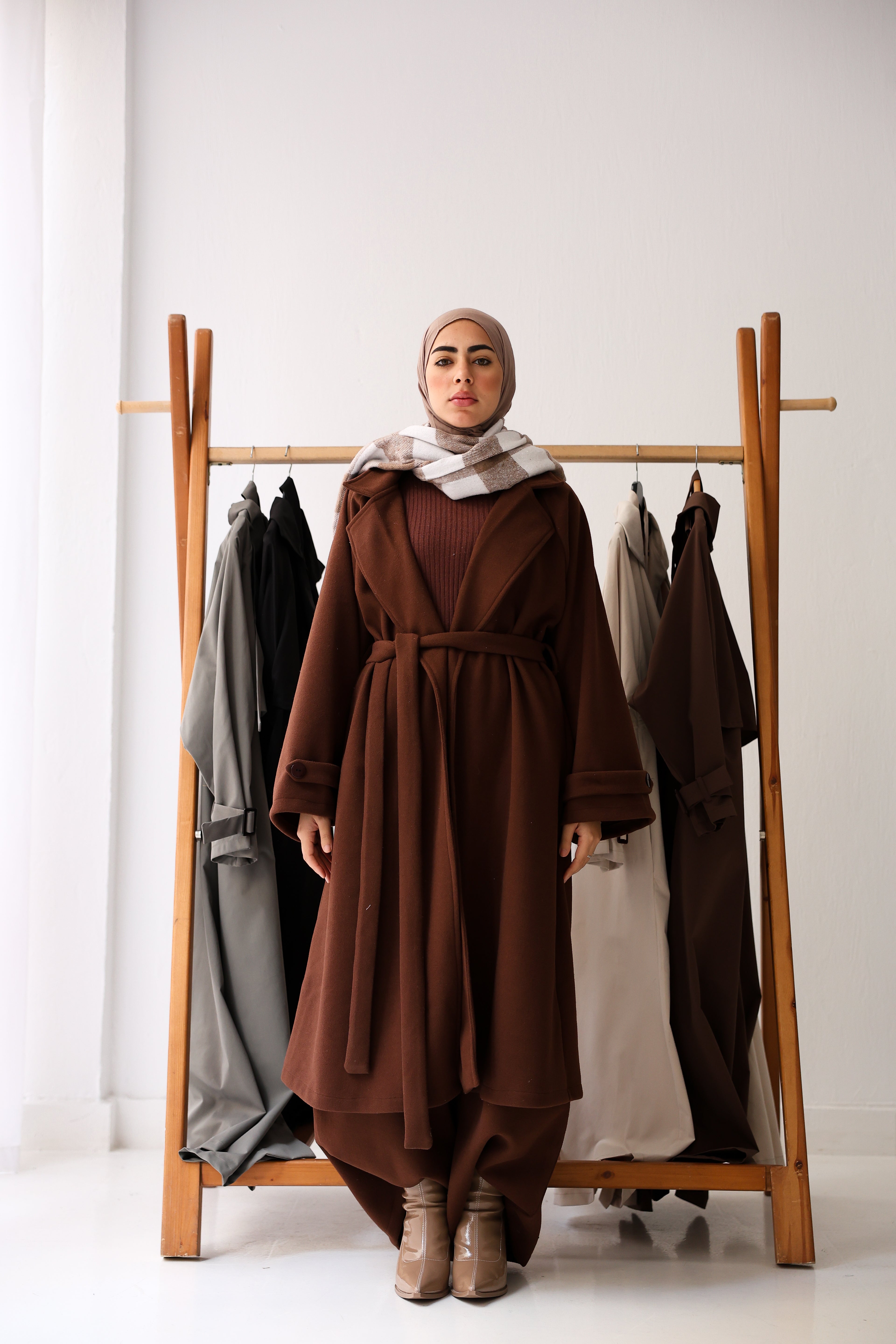 Eloria Coat In Chocolate Brown