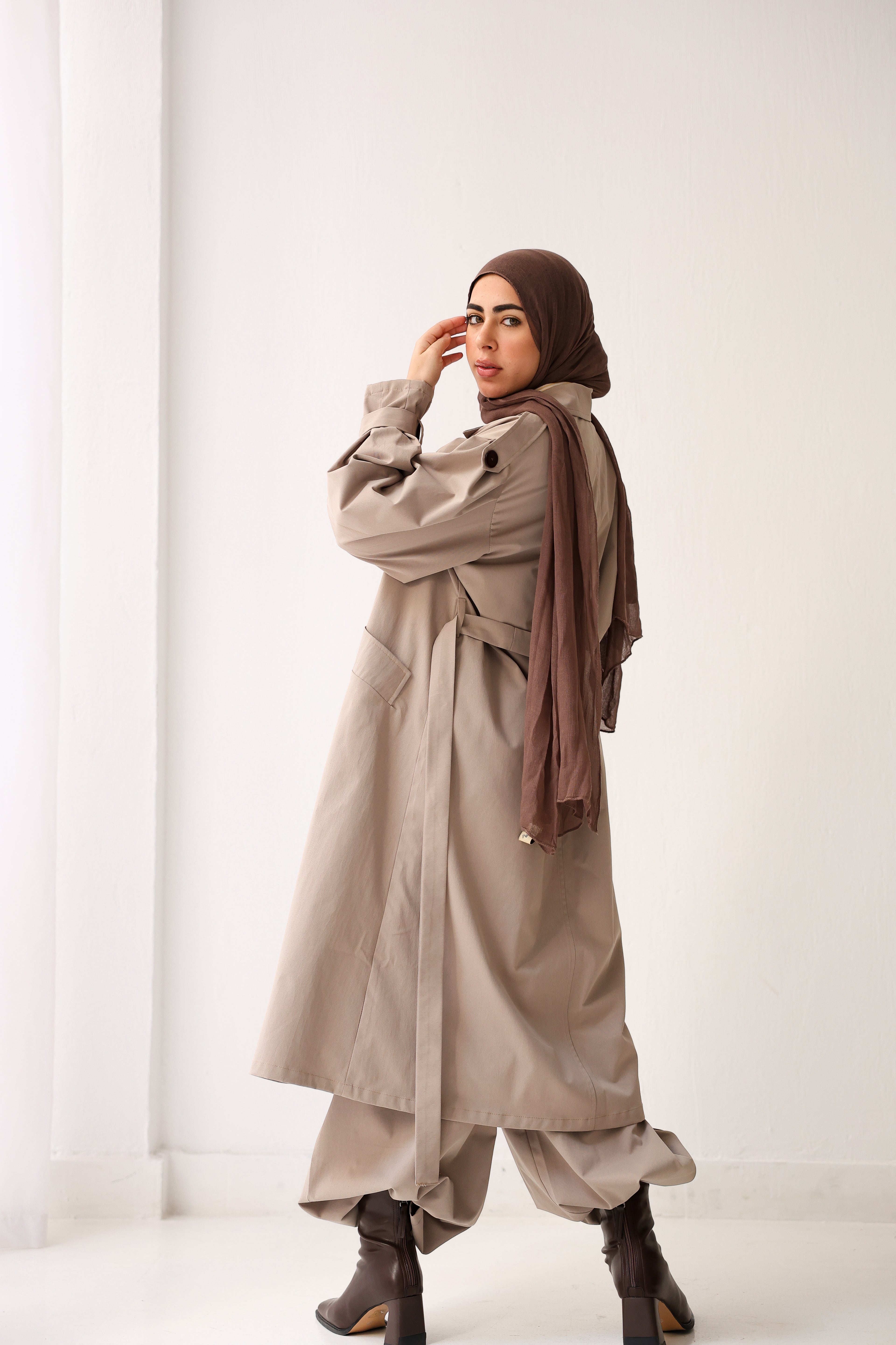 Elara Coat In Cocoa Beige