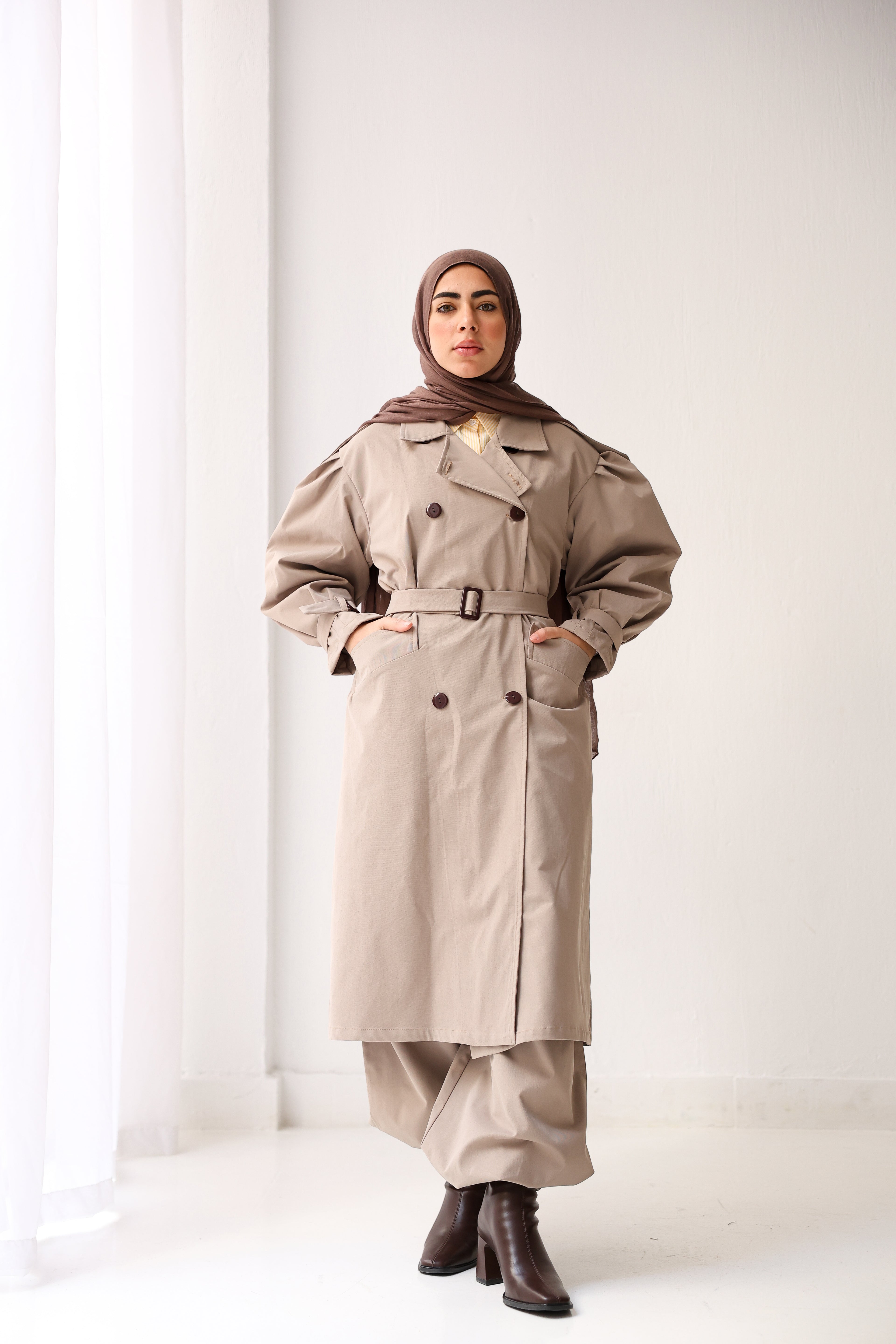 Elara Coat In Cocoa Beige
