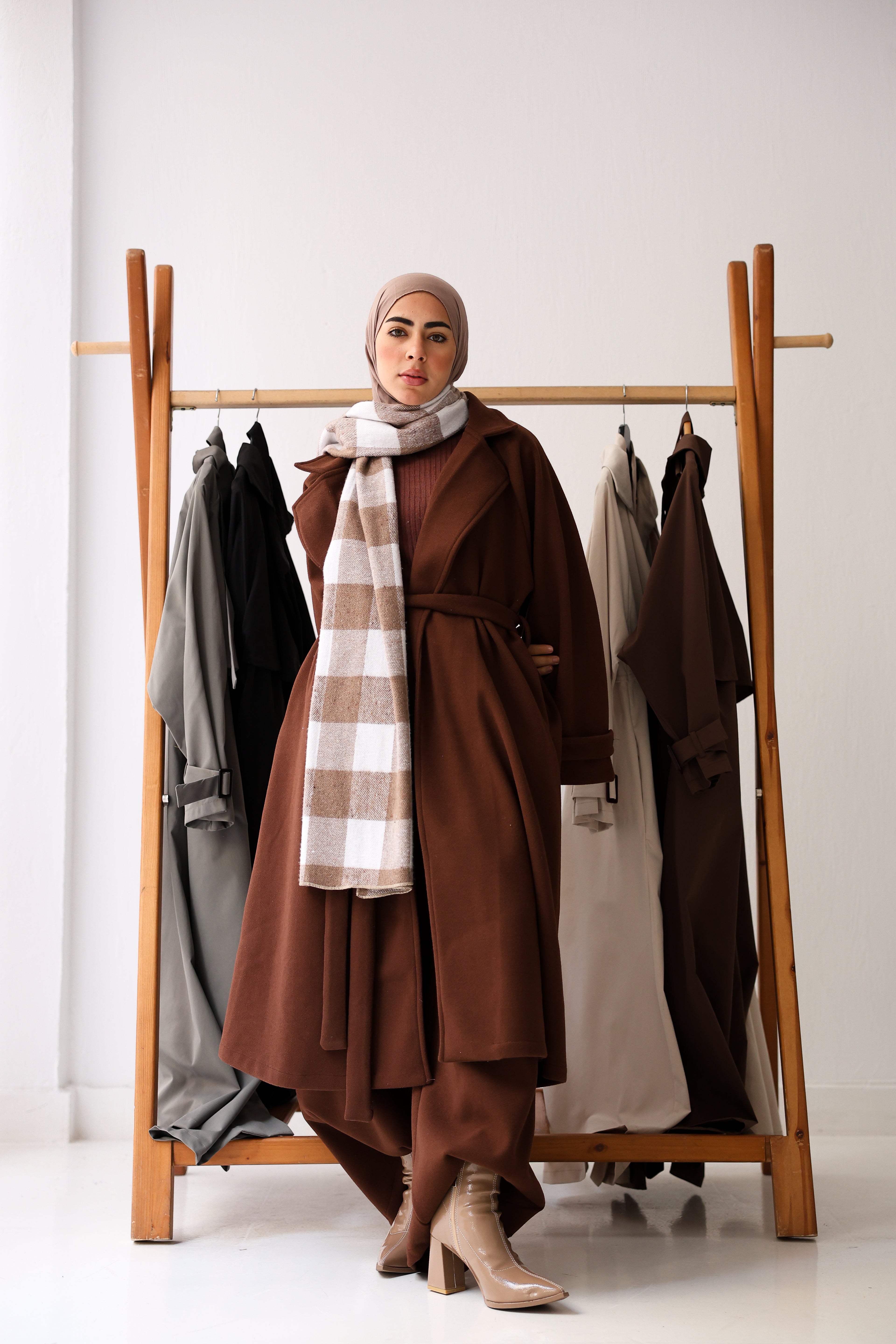 Eloria Coat In Chocolate Brown