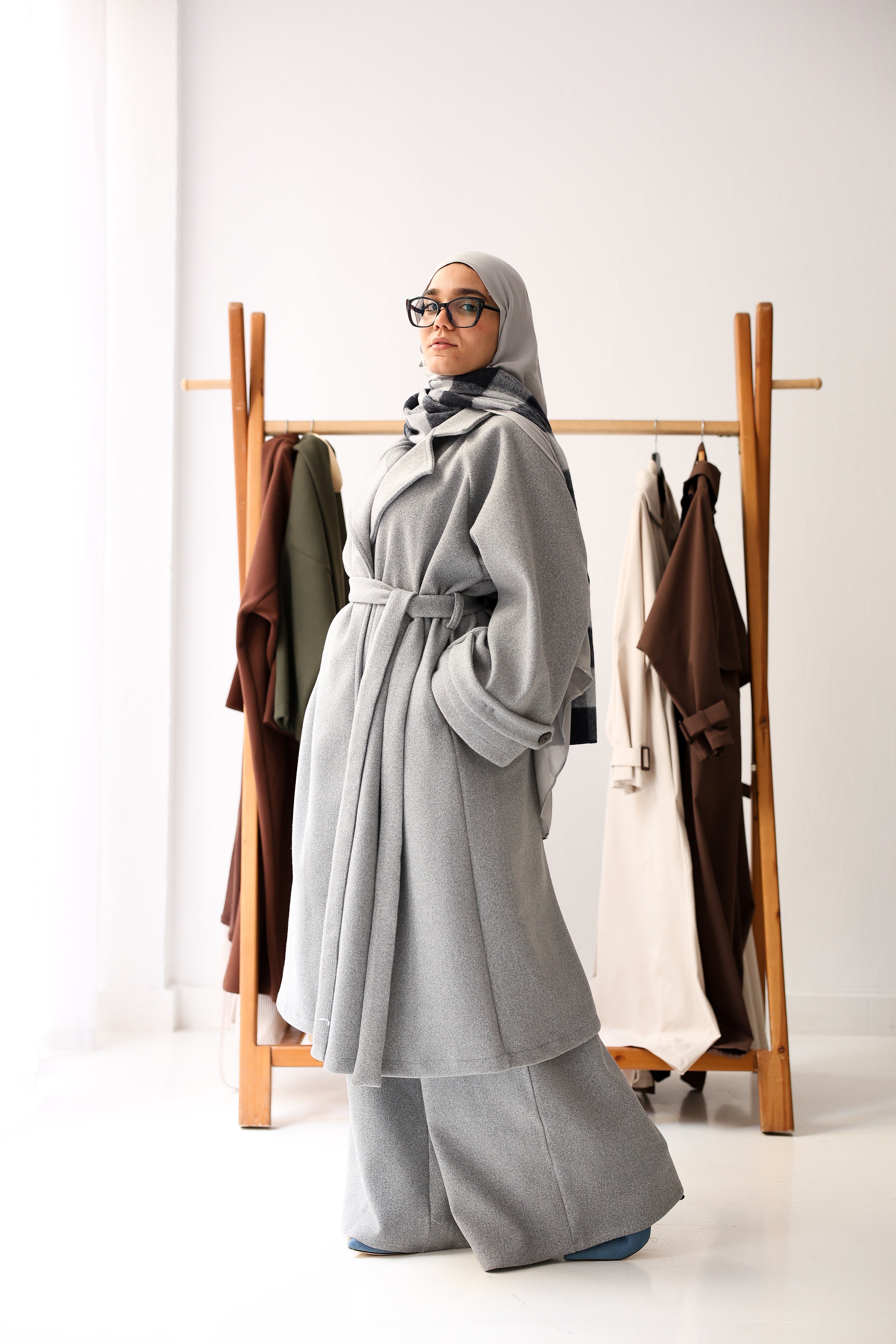 Eloria Coat In Light-Grey