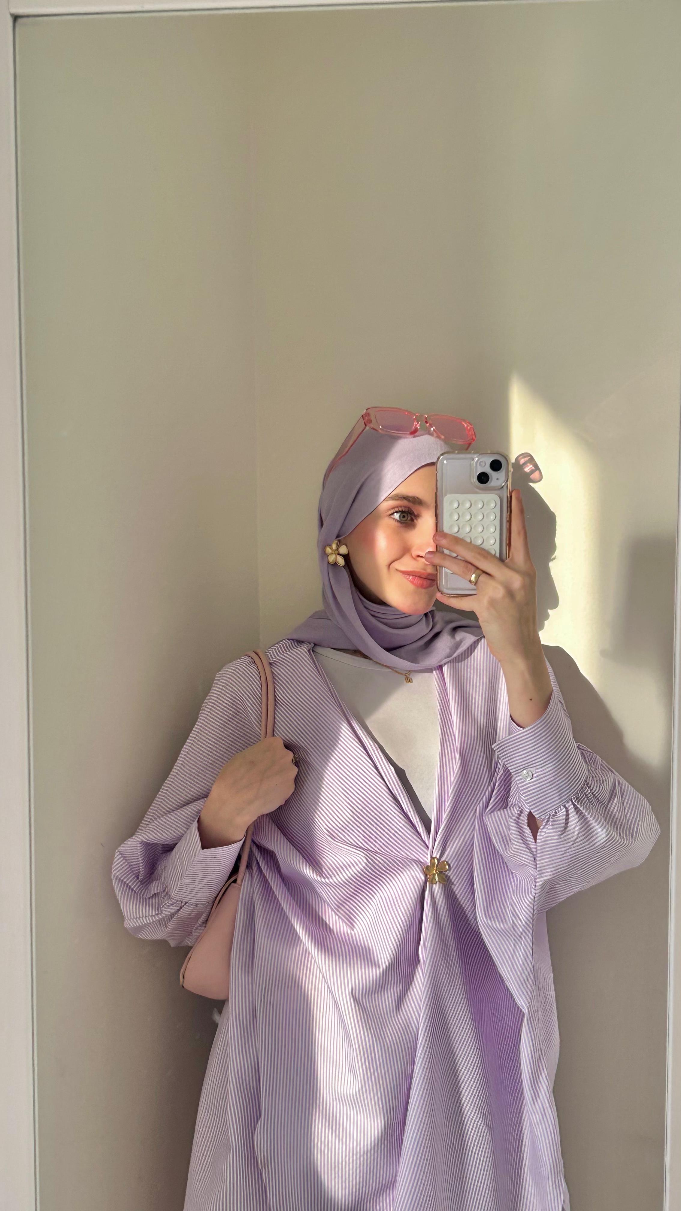 Striped Shirt In Lilac