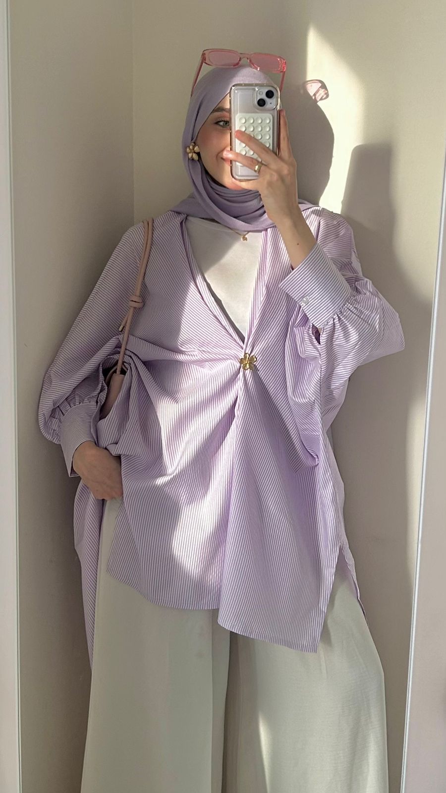 Striped Shirt In Lilac