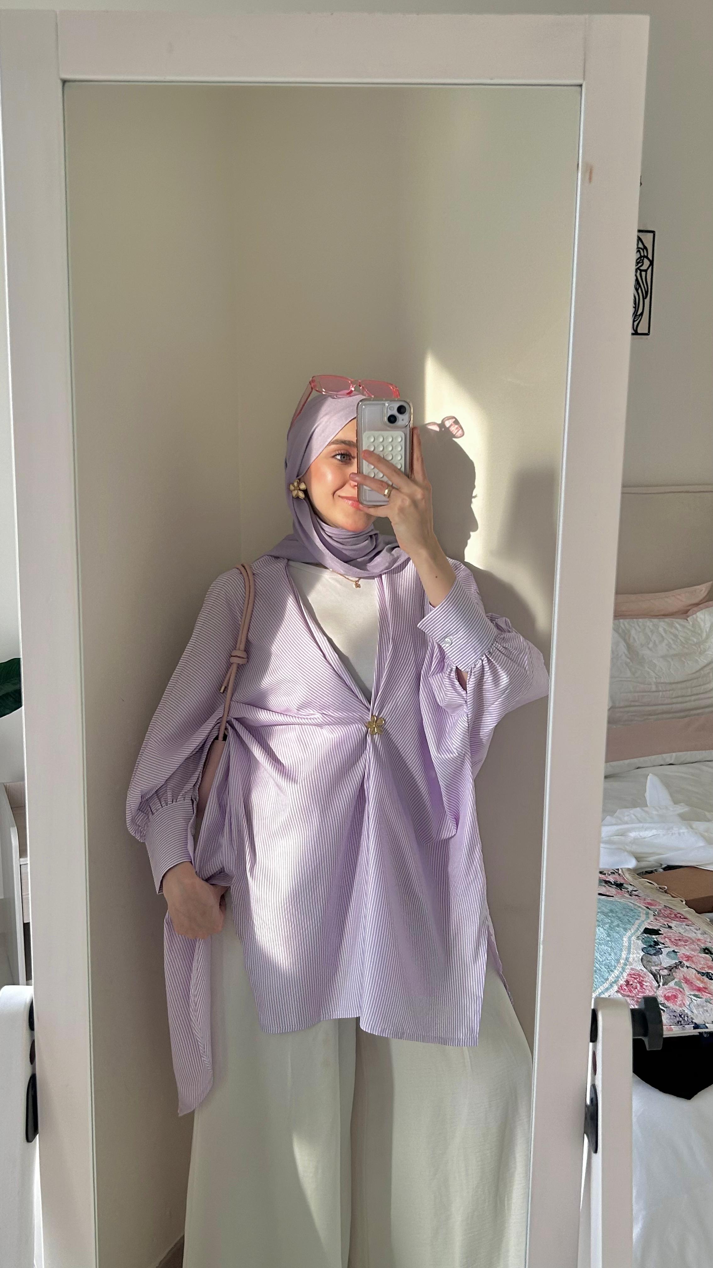 Striped Shirt In Lilac
