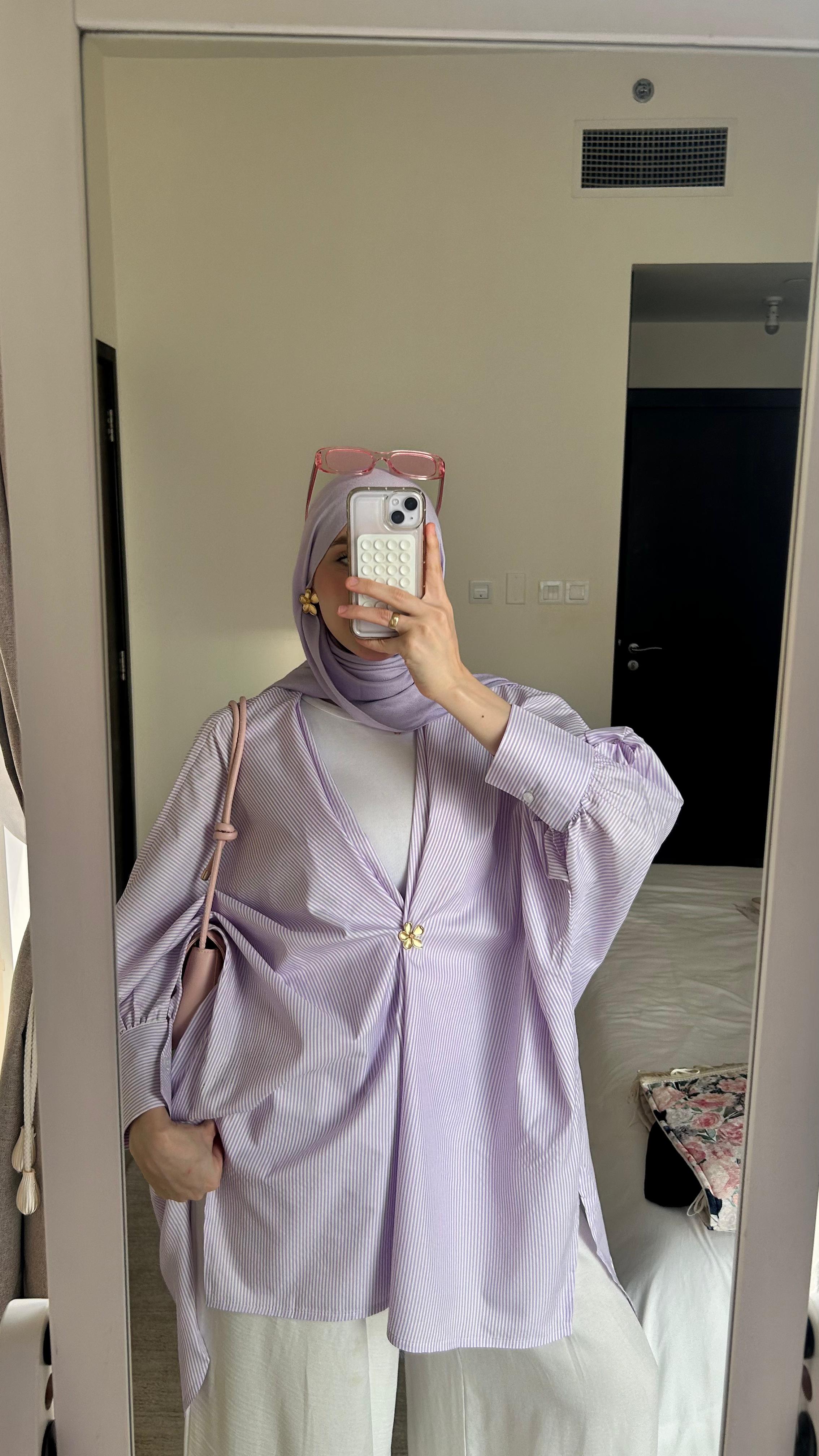 Striped Shirt In Lilac