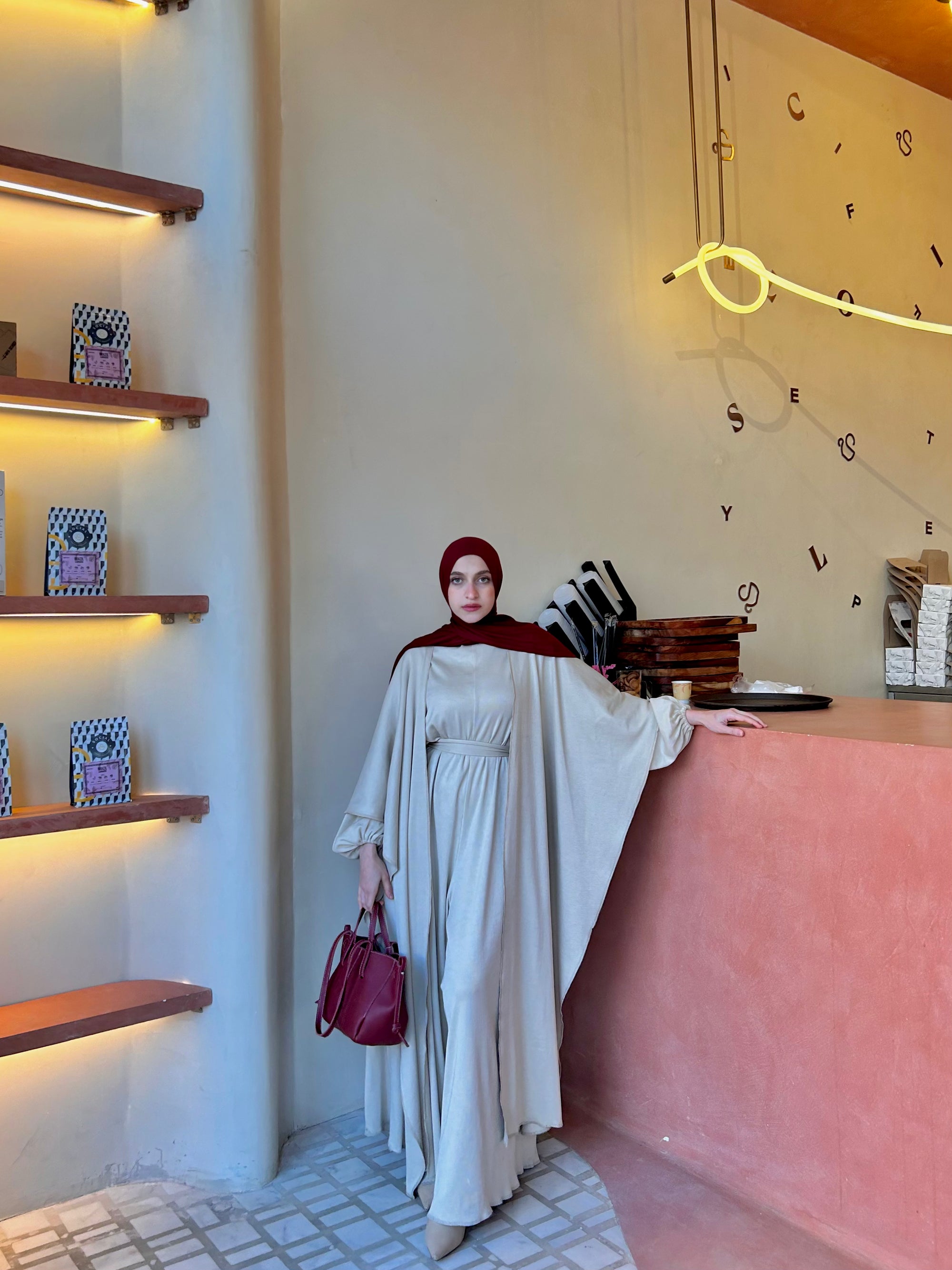 Asiia Set|Cape|Jumpsuit In Beige