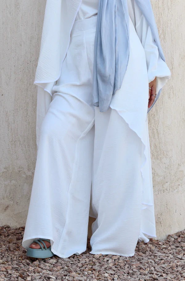 Melissa Set|Cardigan|Pants In White