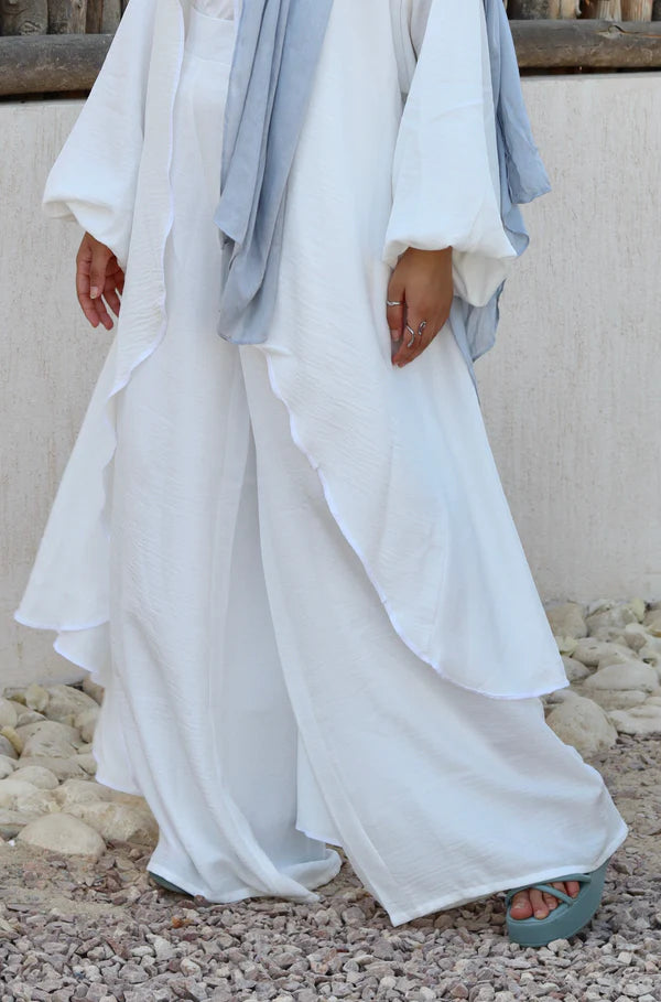 Melissa Set|Cardigan|Pants In White