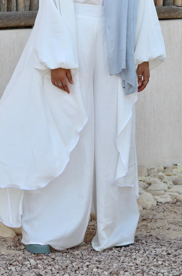 Melissa Set|Cardigan|Pants In White