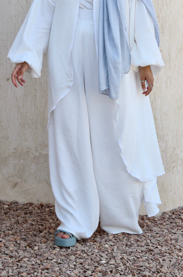 Melissa Set|Cardigan|Pants In White