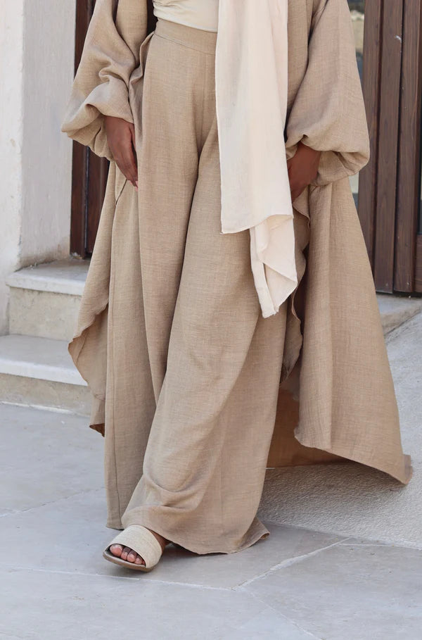 Melissa Set|Cardigan|Pants In Dark-Beige