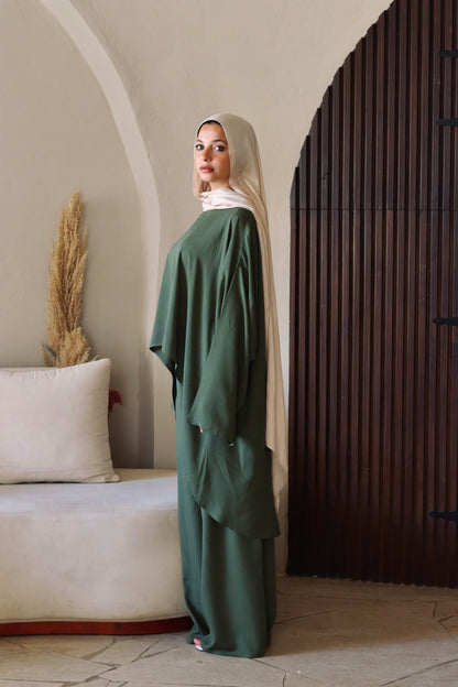 Liliana Set|Blouse|Pants In Olive-Green