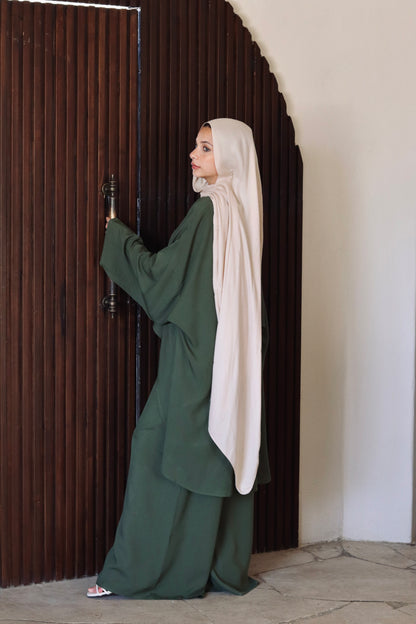 Liliana Set|Blouse|Pants In Olive-Green