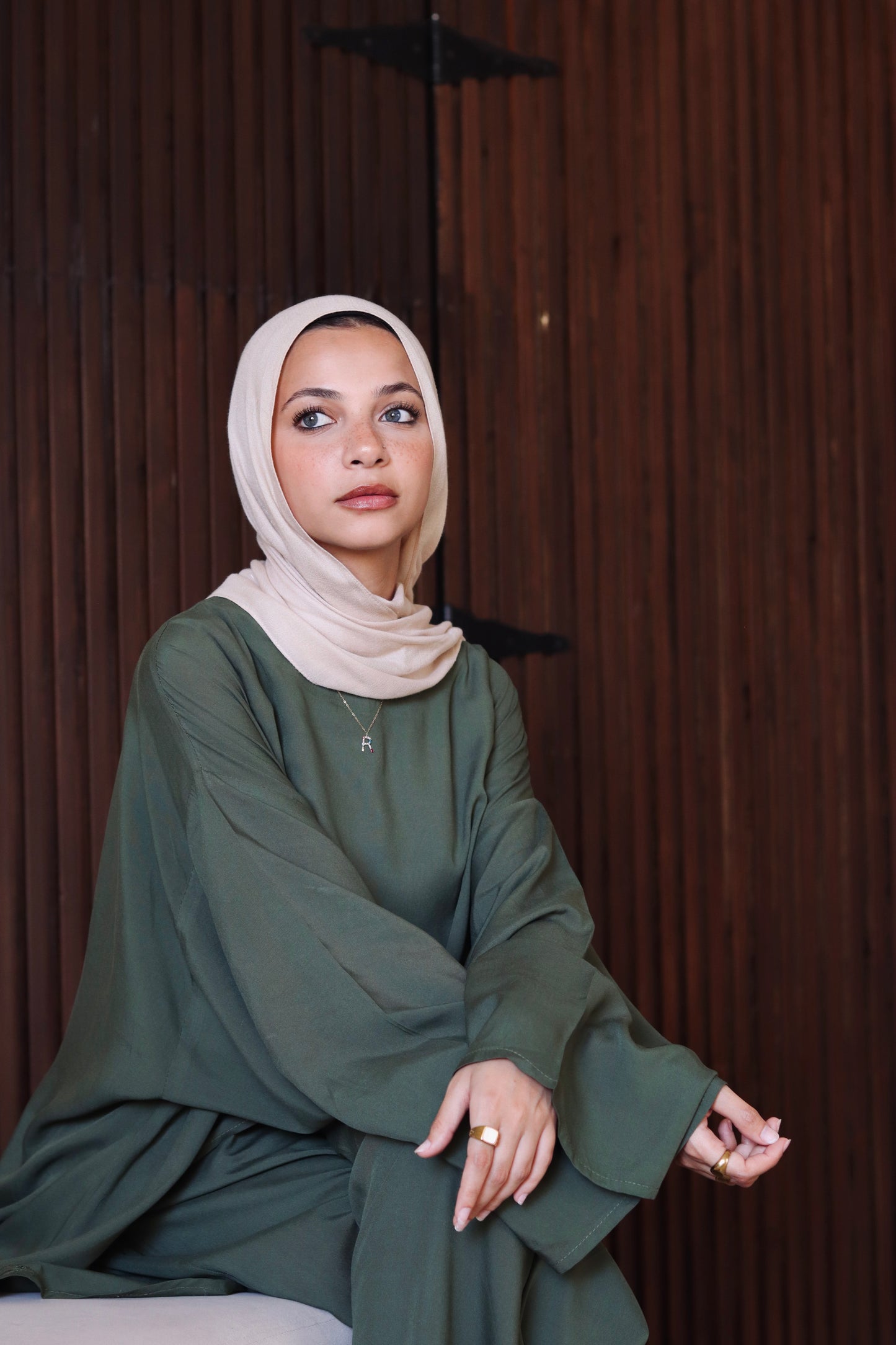 Liliana Set|Blouse|Pants In Olive-Green