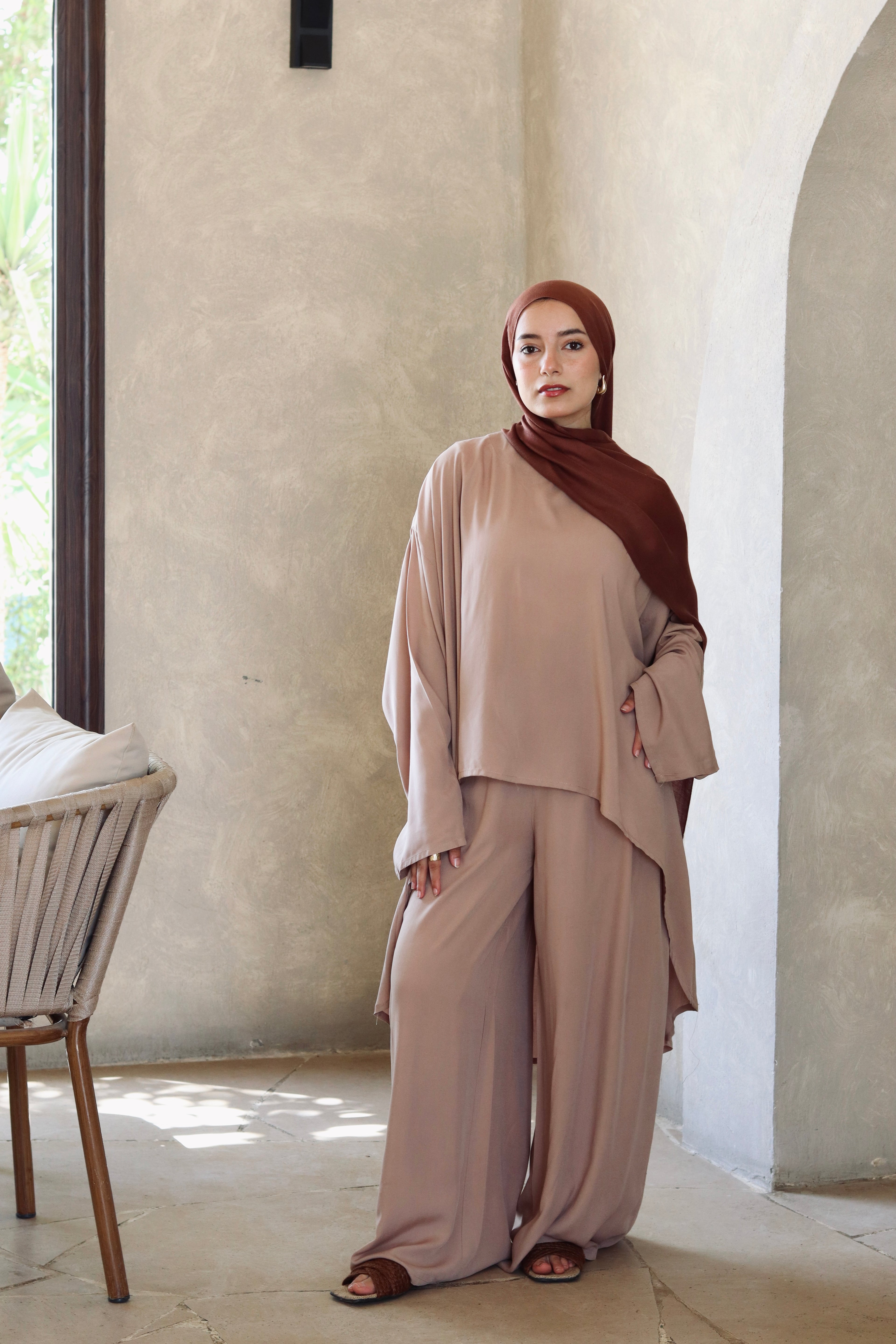 Liliana Set|Blouse|Pants In Cafe