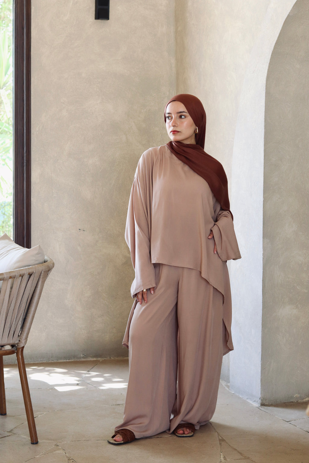 Liliana Set|Blouse|Pants In Cafe