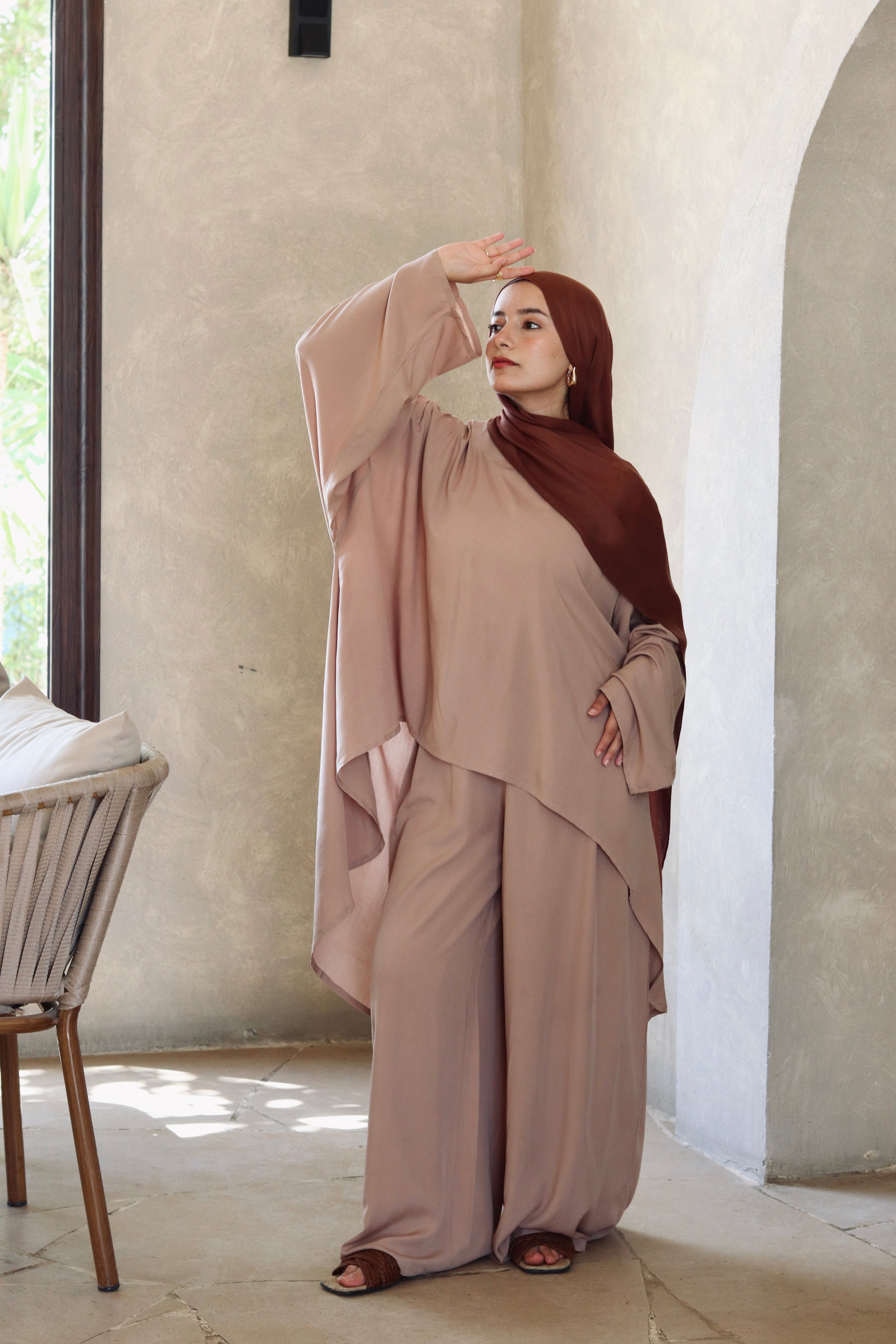Liliana Set|Blouse|Pants In Cafe