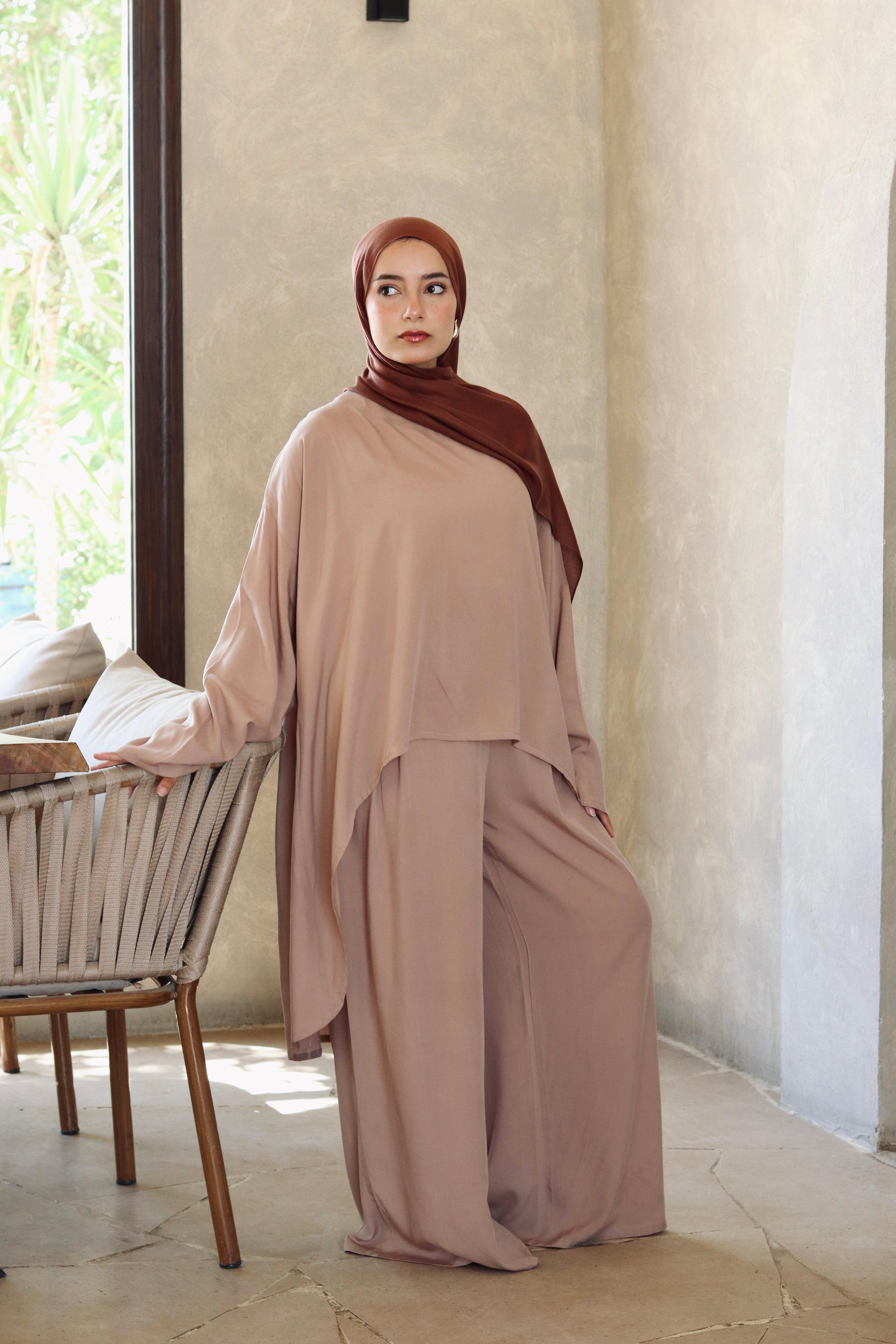 Liliana Set|Blouse|Pants In Cafe