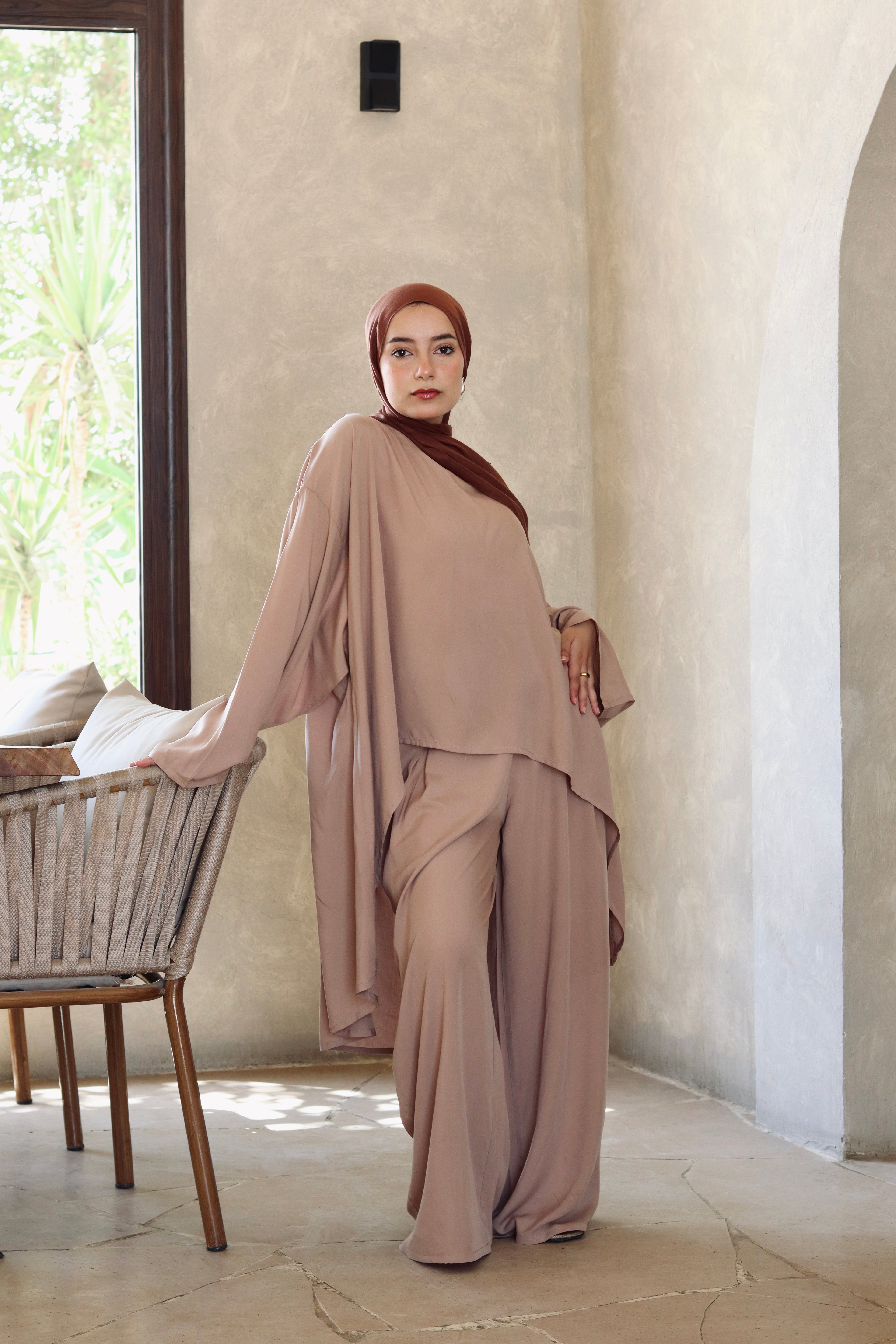 Liliana Set|Blouse|Pants In Cafe