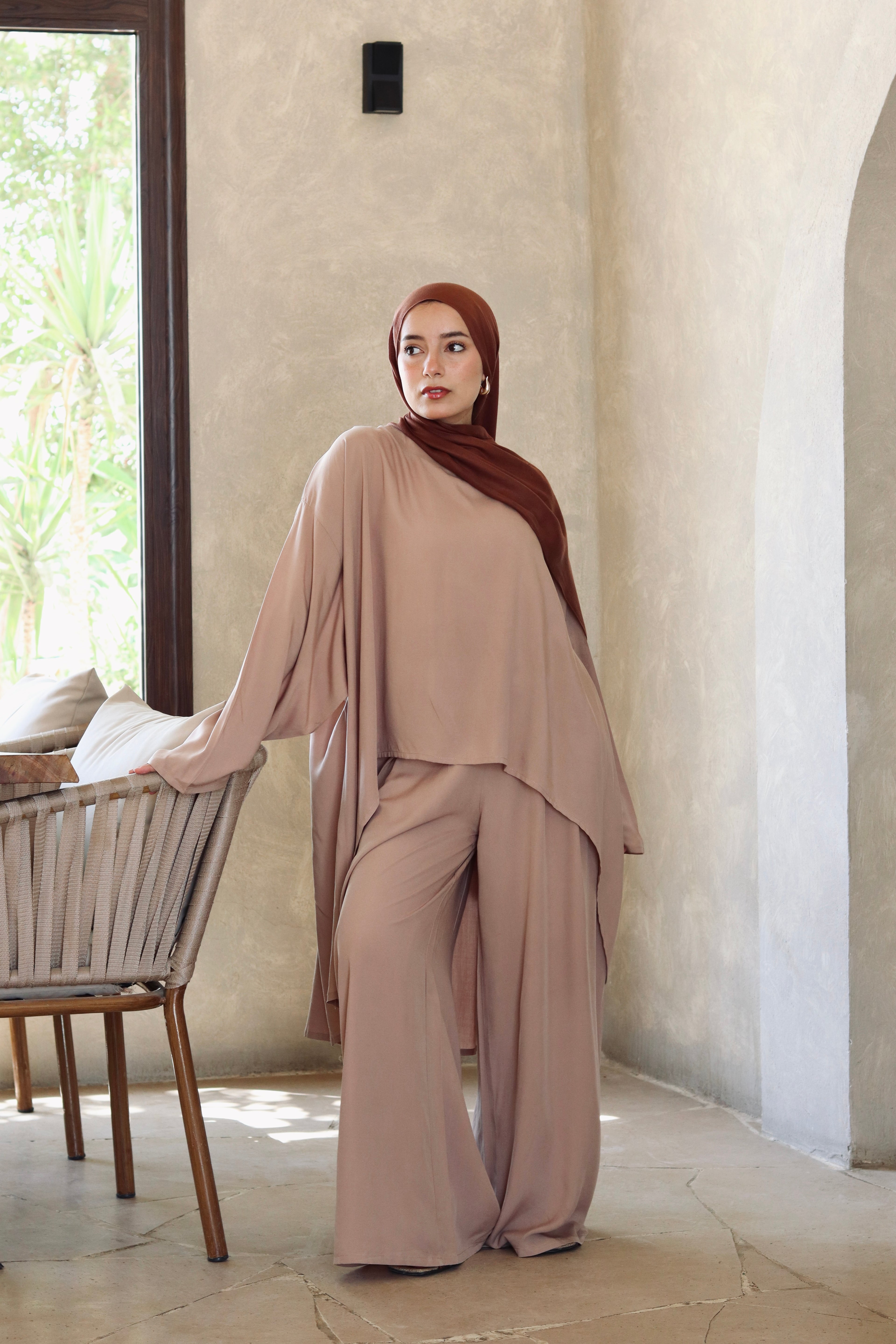 Liliana Set|Blouse|Pants In Cafe