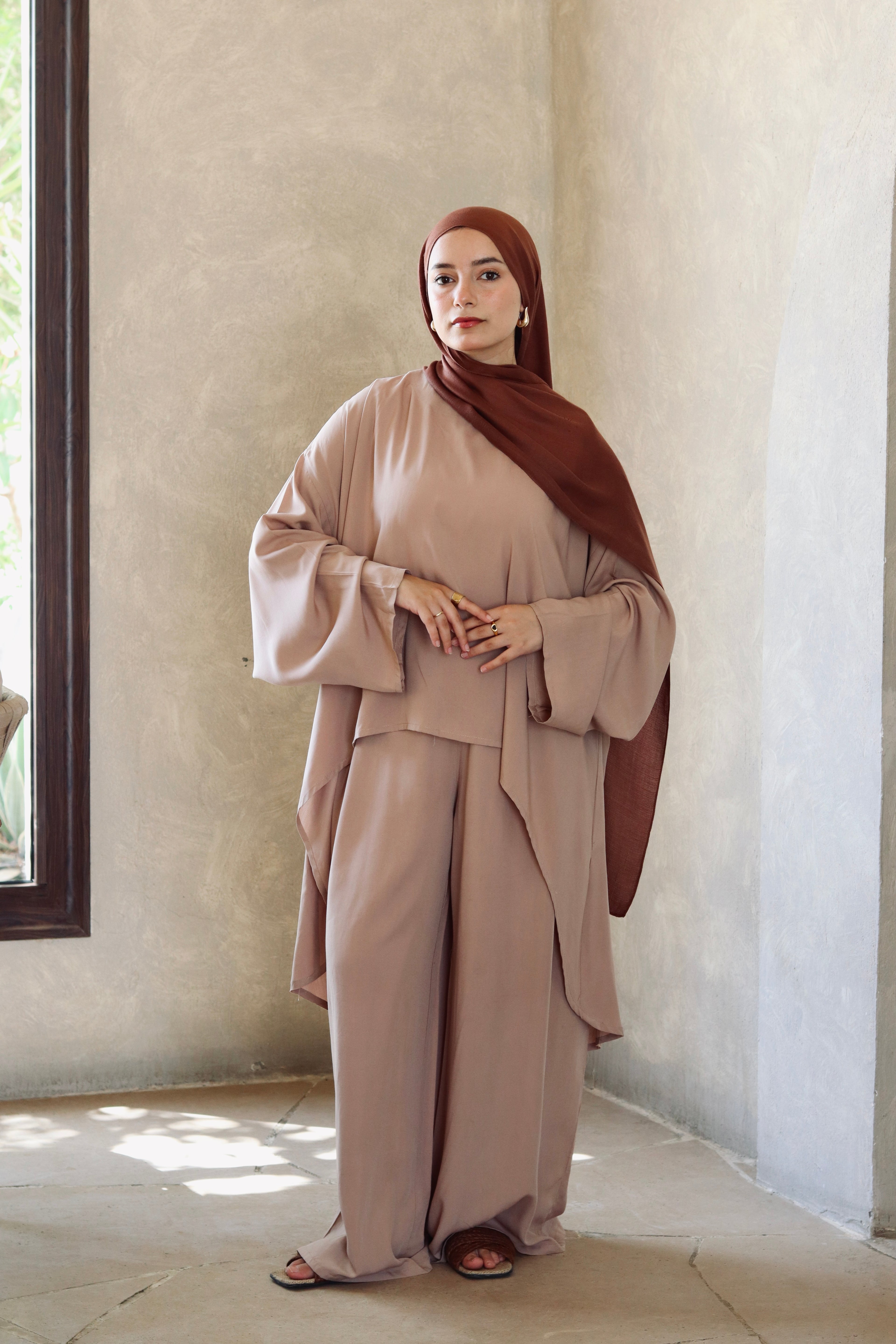 Liliana Set|Blouse|Pants In Cafe