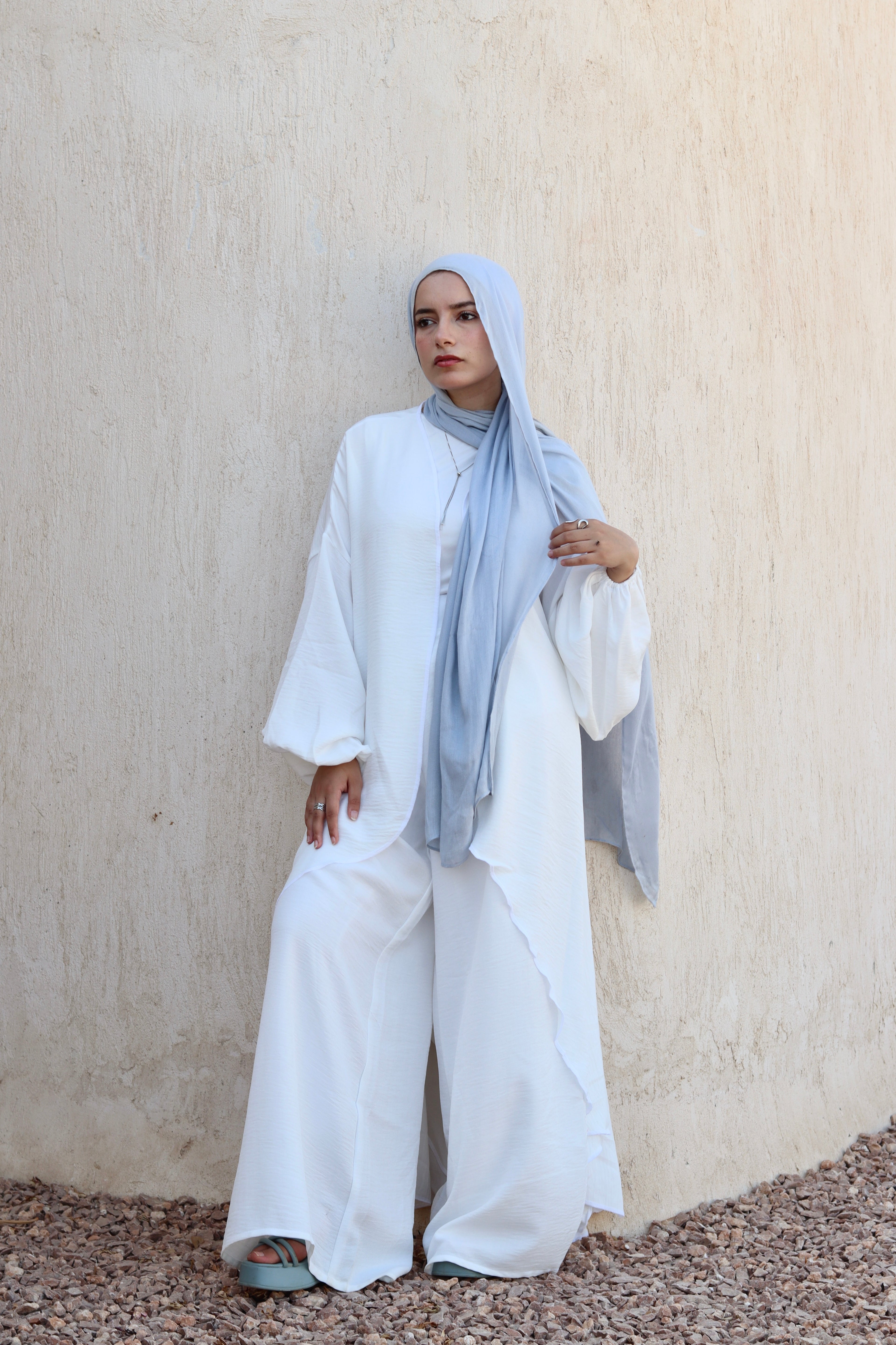 Melissa Set|Cardigan|Pants In White