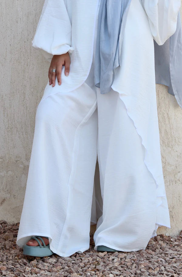 Melissa Set|Cardigan|Pants In White