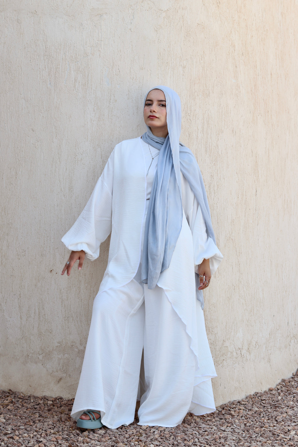 Melissa Set|Cardigan|Pants In White