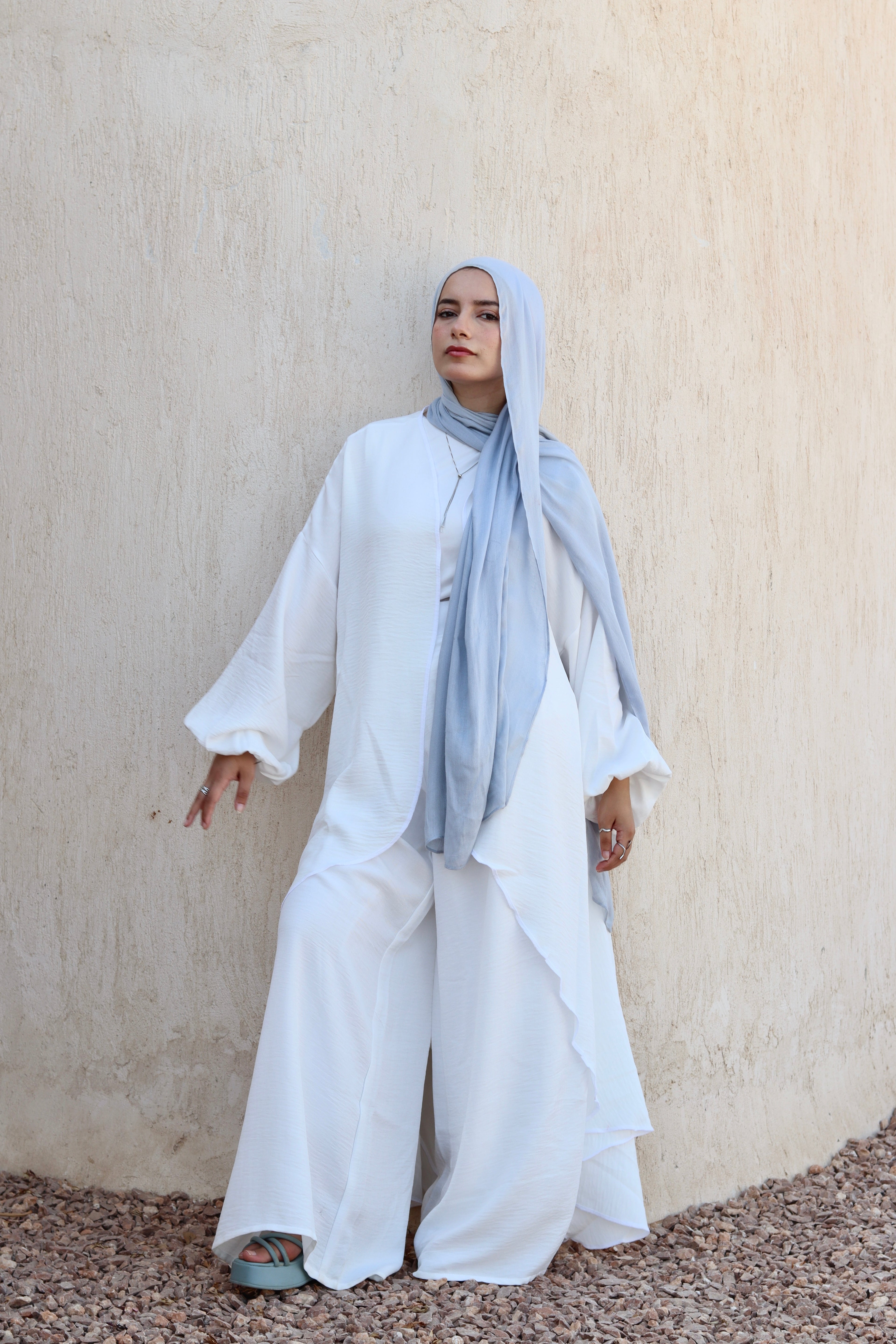 Melissa Set|Cardigan|Pants In White