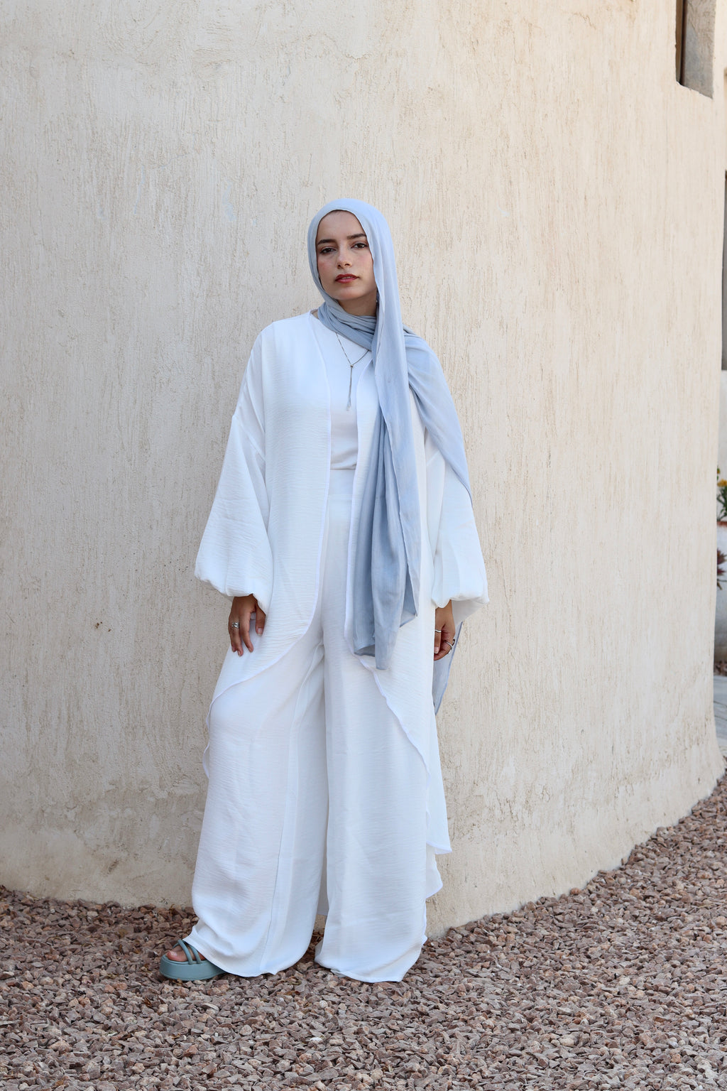 Melissa Set|Cardigan|Pants In White