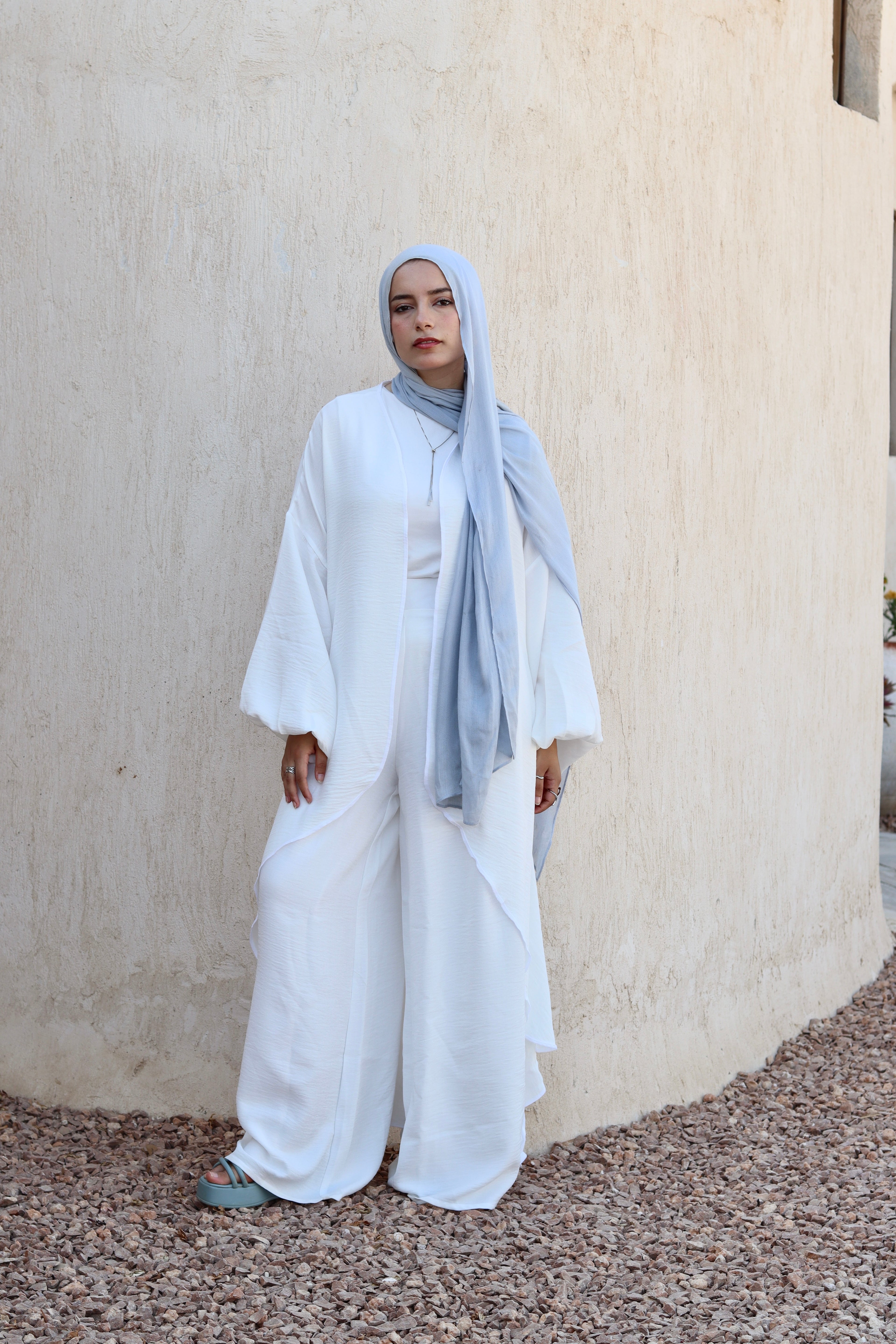 Melissa Set|Cardigan|Pants In White