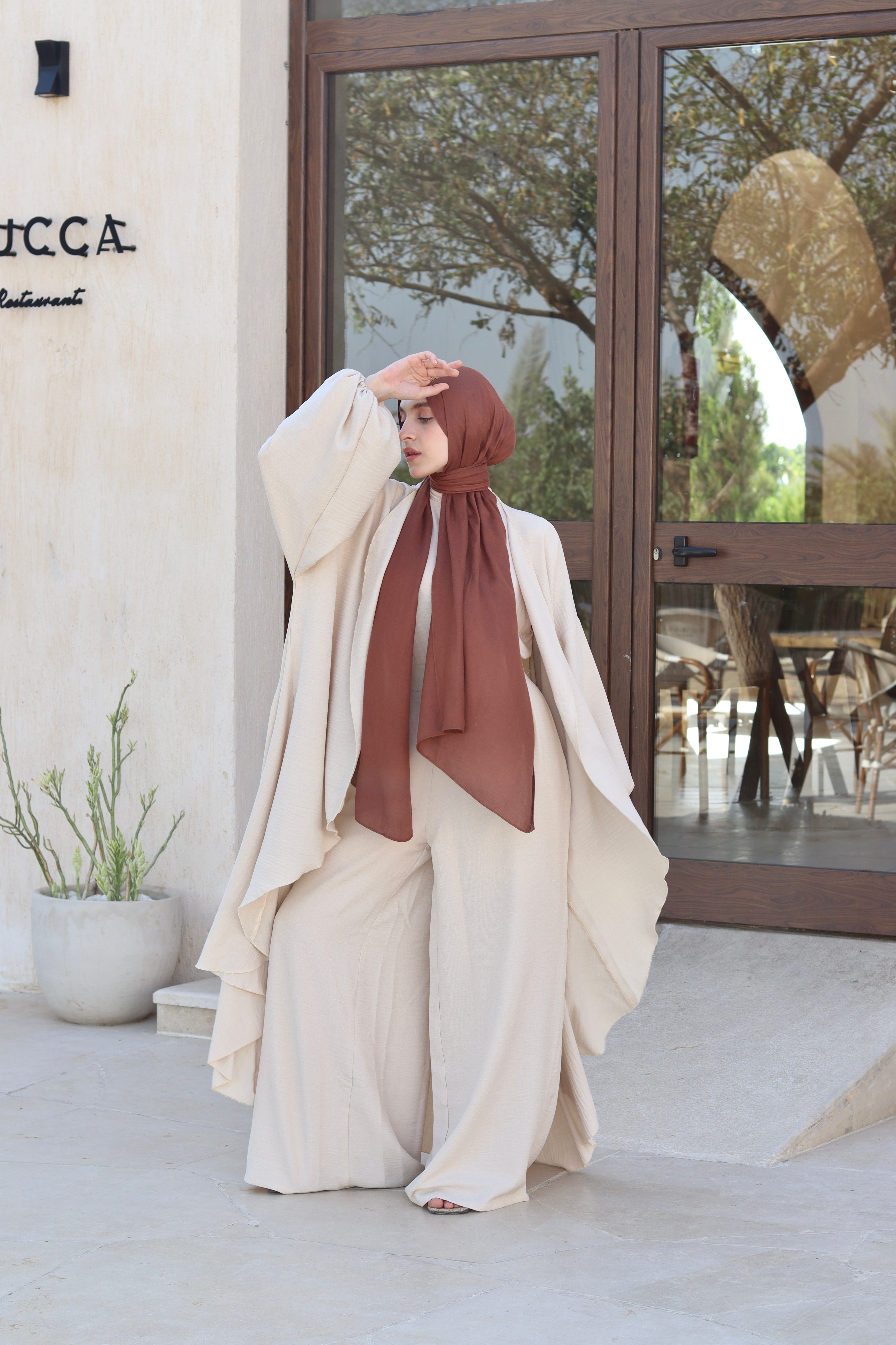 Melissa Set|Cardigan|Pants In Light-Beige