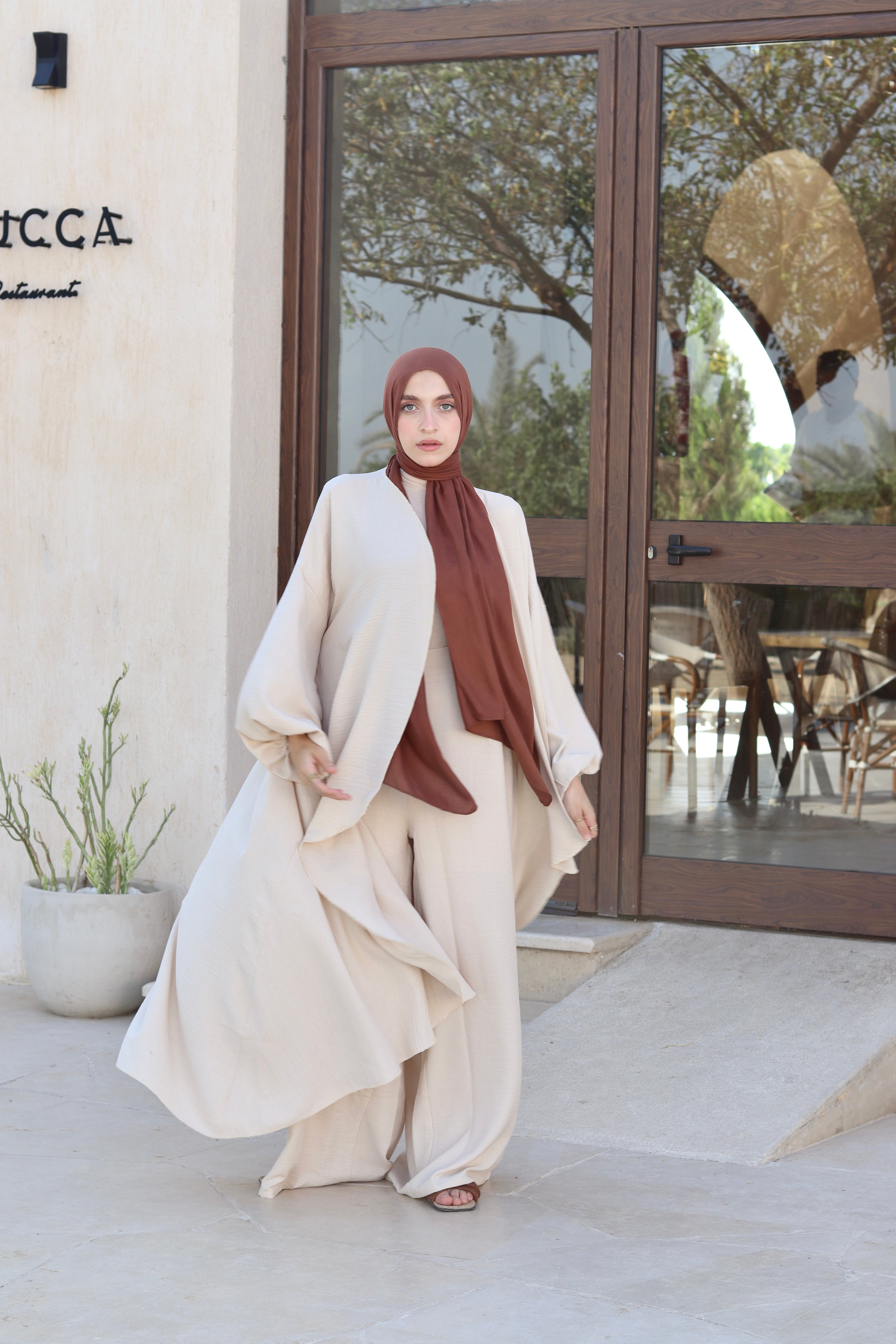 Melissa Set|Cardigan|Pants In Light-Beige