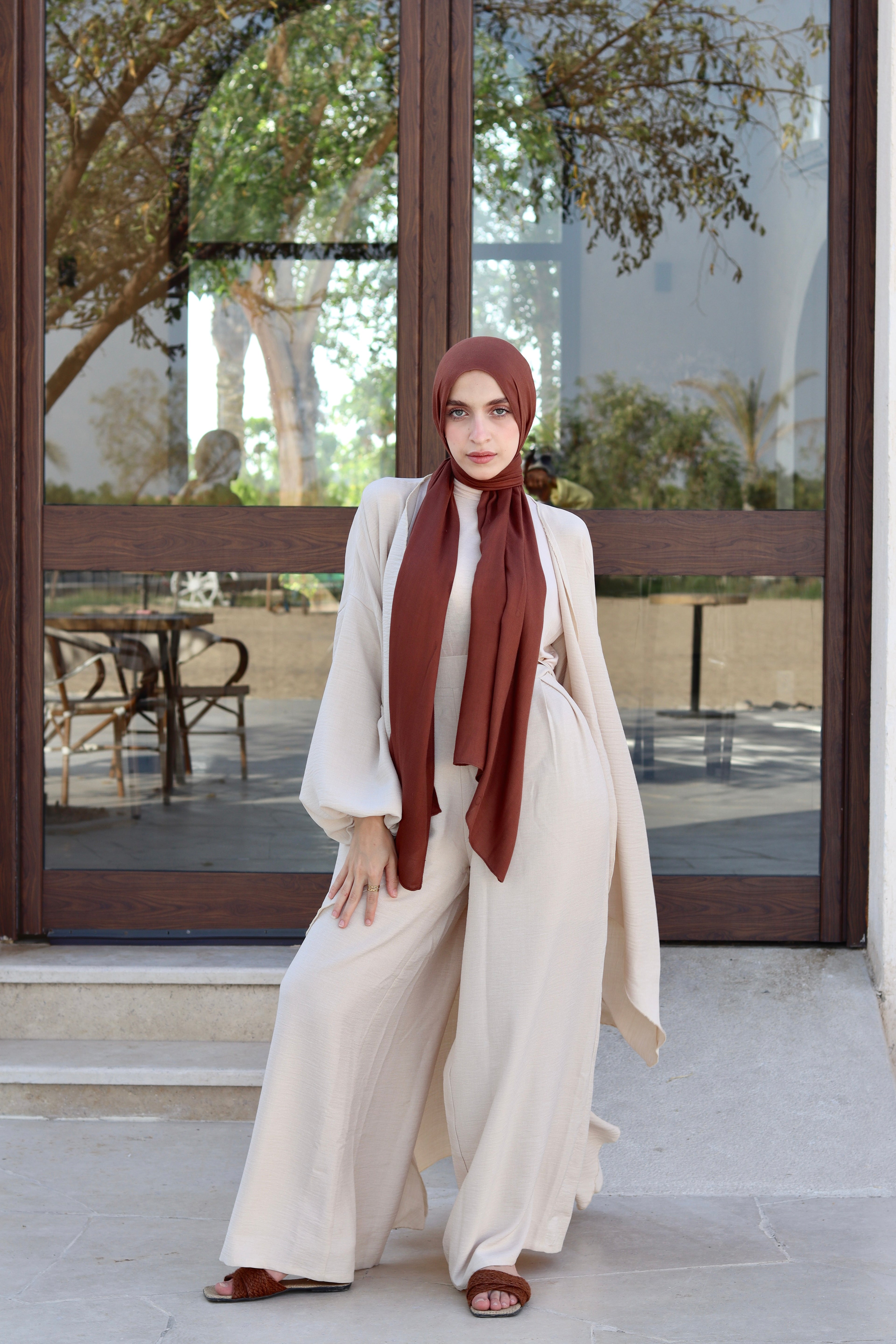 Melissa Set|Cardigan|Pants In Light-Beige