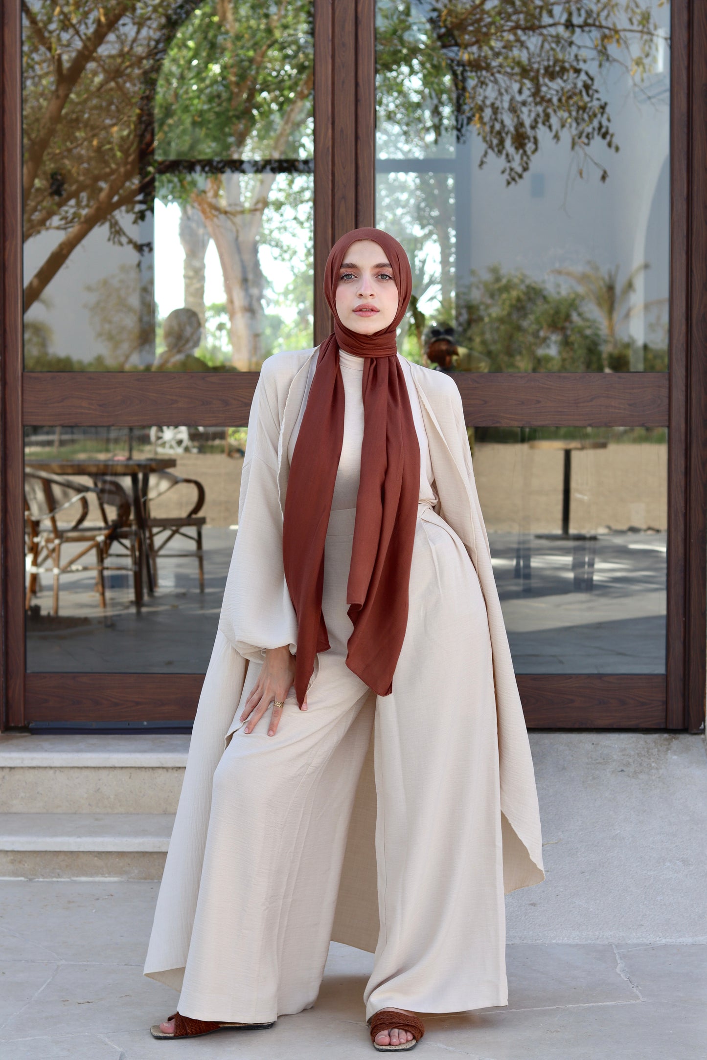 Melissa Set|Cardigan|Pants In Light-Beige