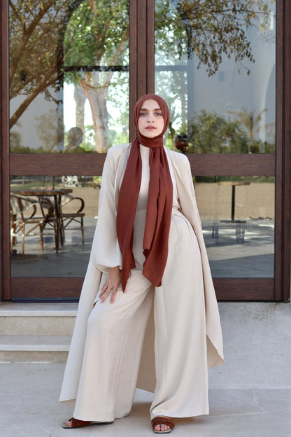 Melissa Set|Cardigan|Pants In Light-Beige