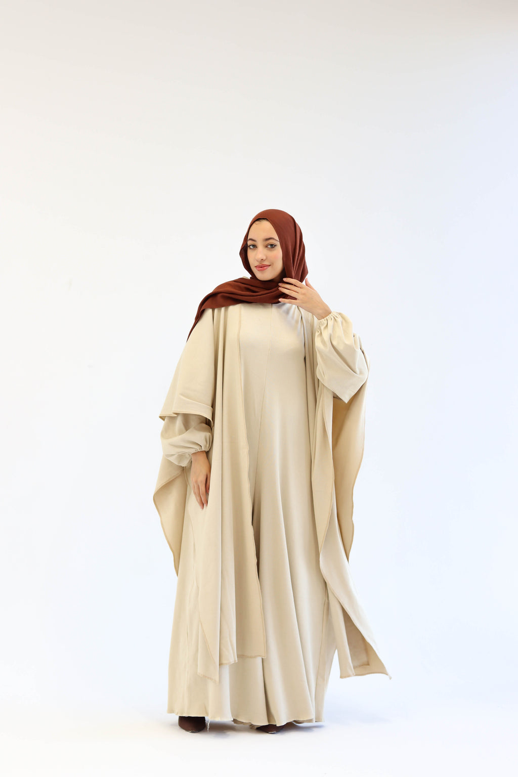 Asiia Set|Cape|Jumpsuit In Beige