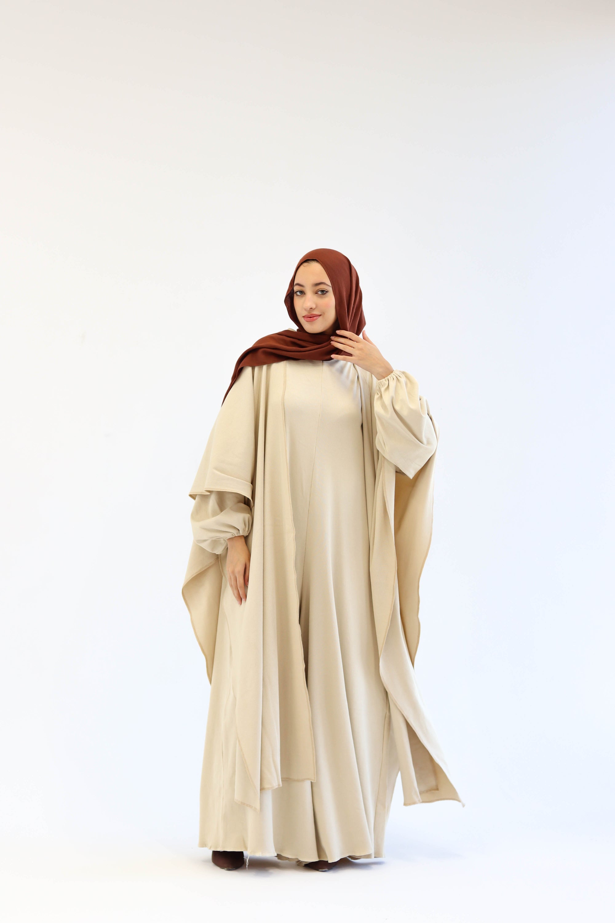 Asiia Set|Cape|Jumpsuit In Beige