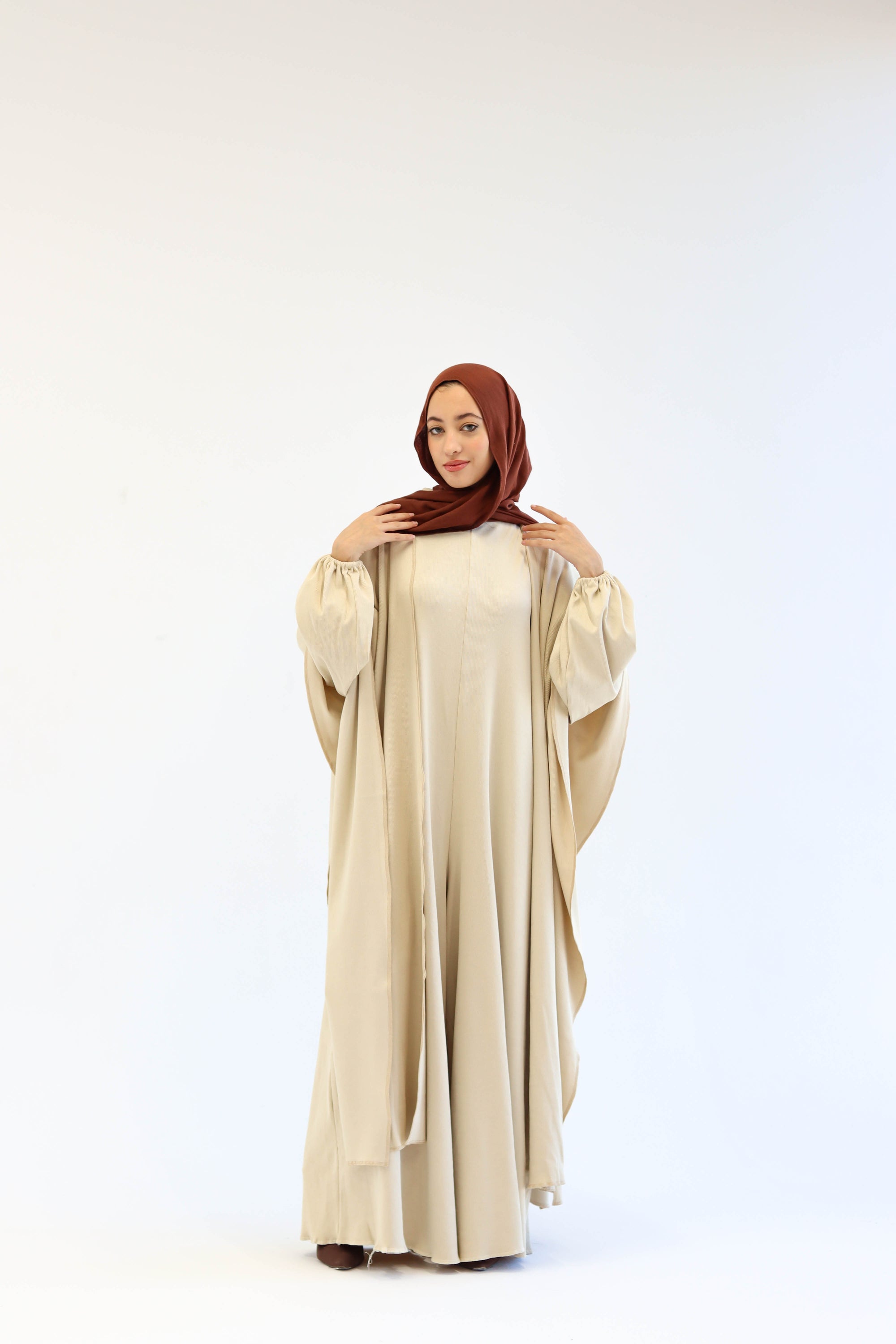 Asiia Set|Cape|Jumpsuit In Beige