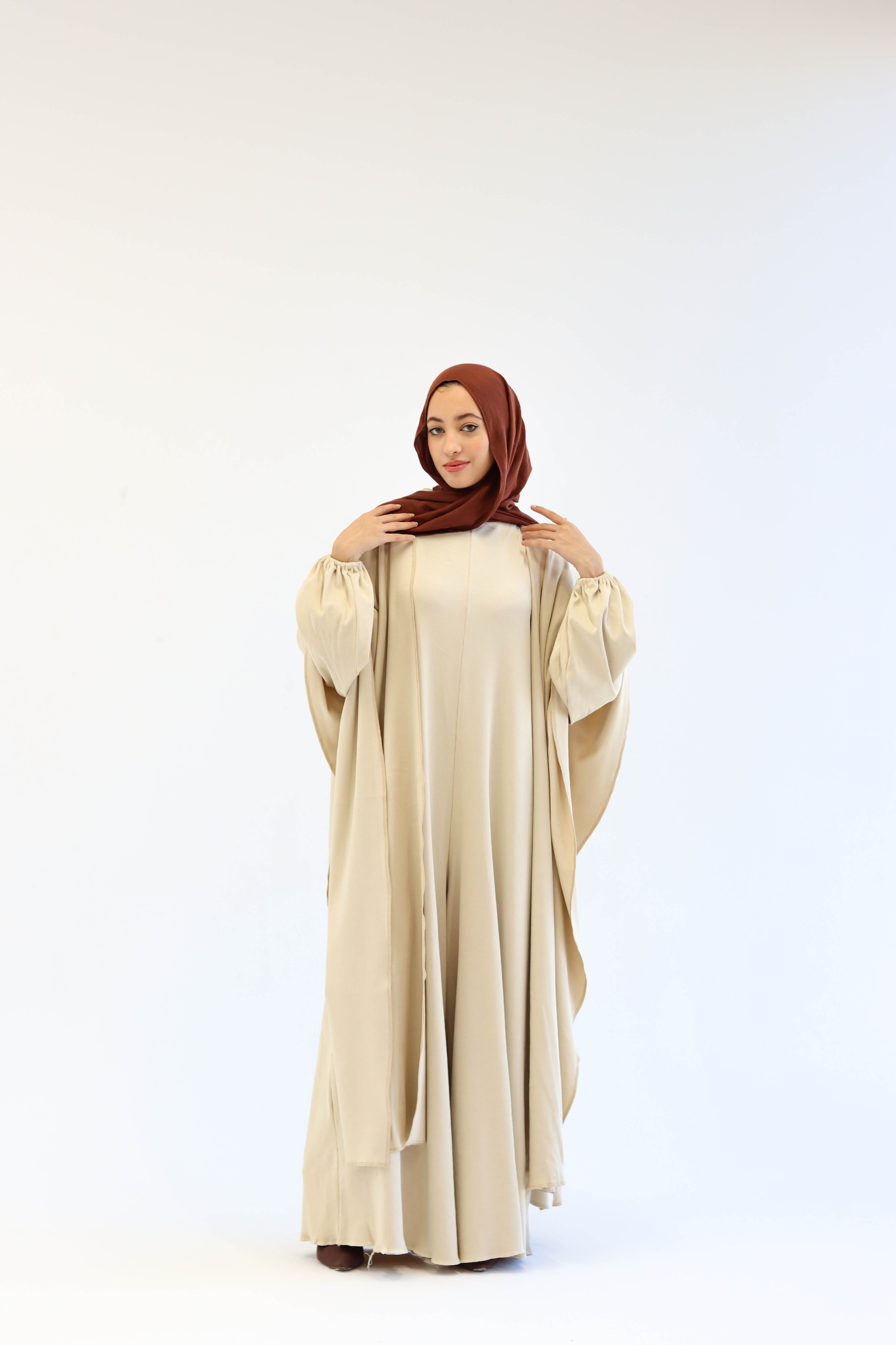 Asiia Set|Cape|Jumpsuit In Beige