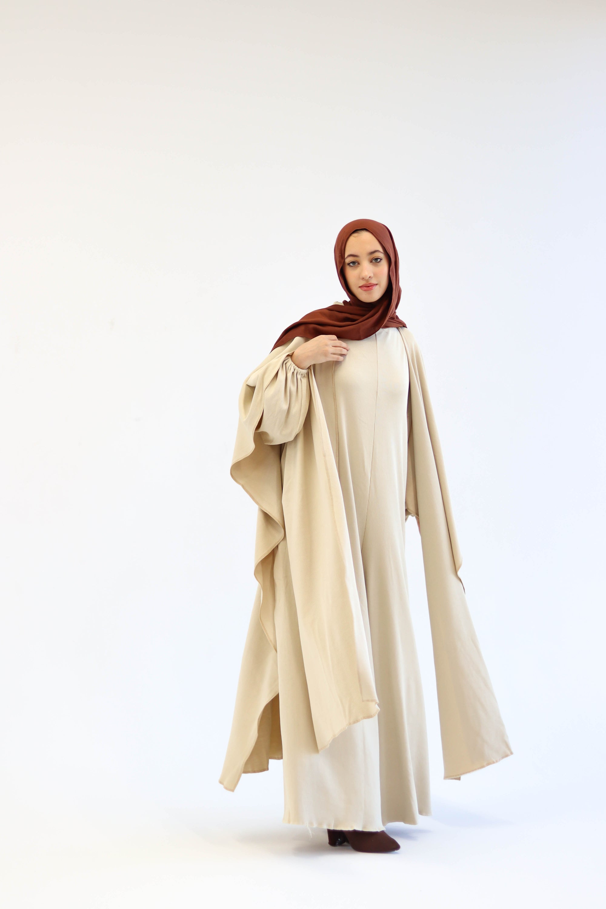 Asiia Set|Cape|Jumpsuit In Beige