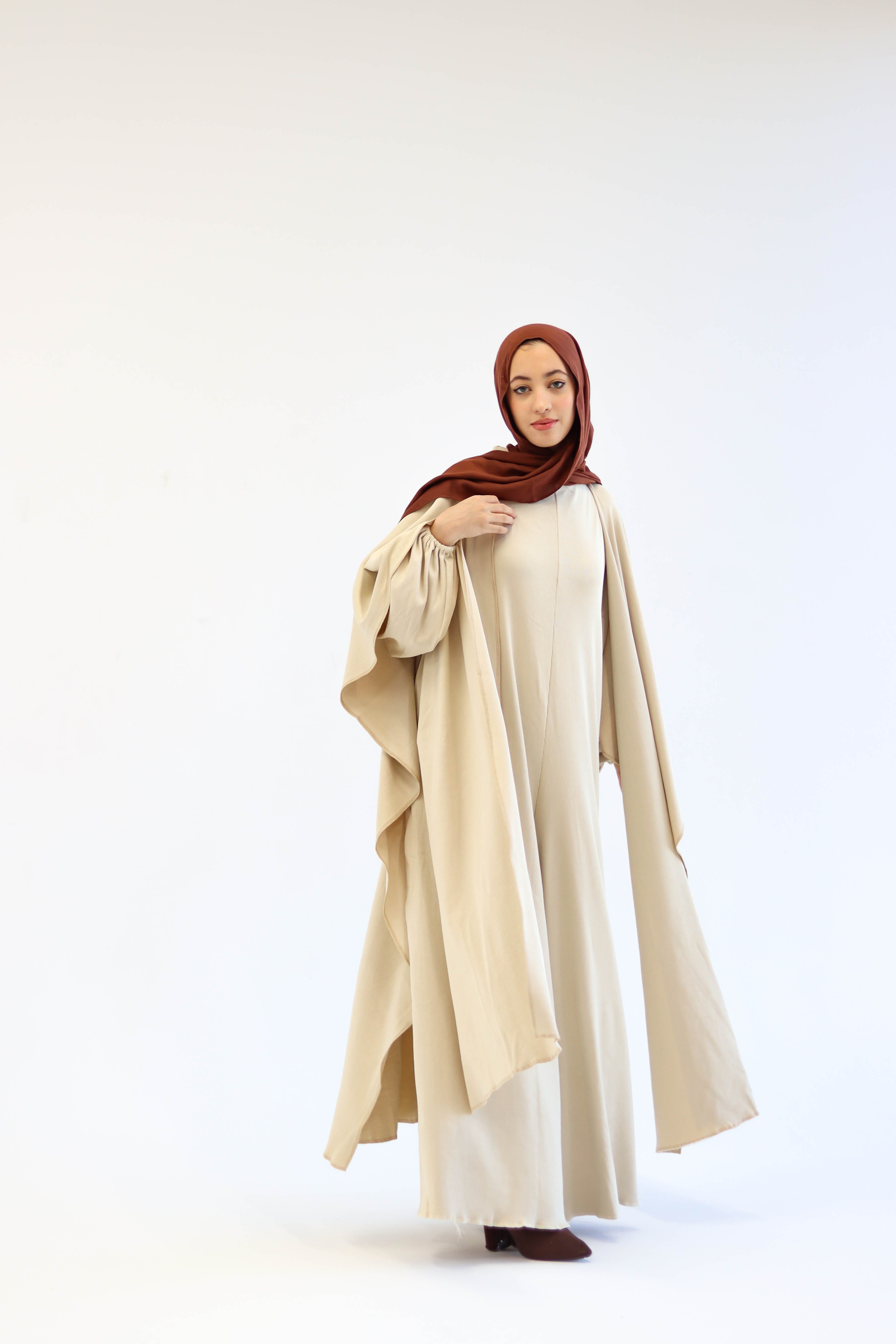 Asiia Set|Cape|Jumpsuit In Beige